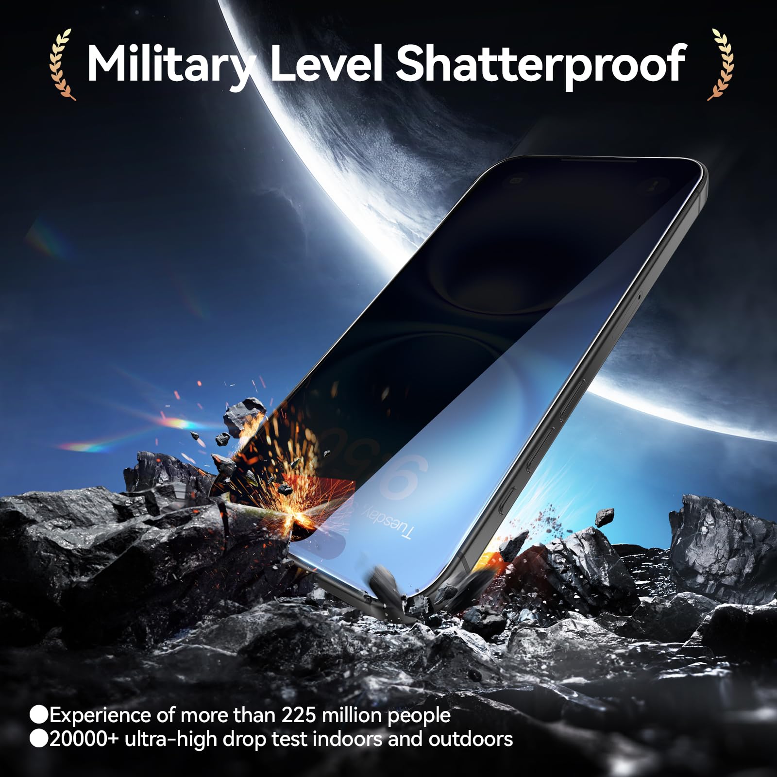 Smartdevil 2 Pack For Iphone 16 Plus Privacy Screen Protector, 9H Protection Anti Spy Privacy Glass Tempered Film With Auto Dust