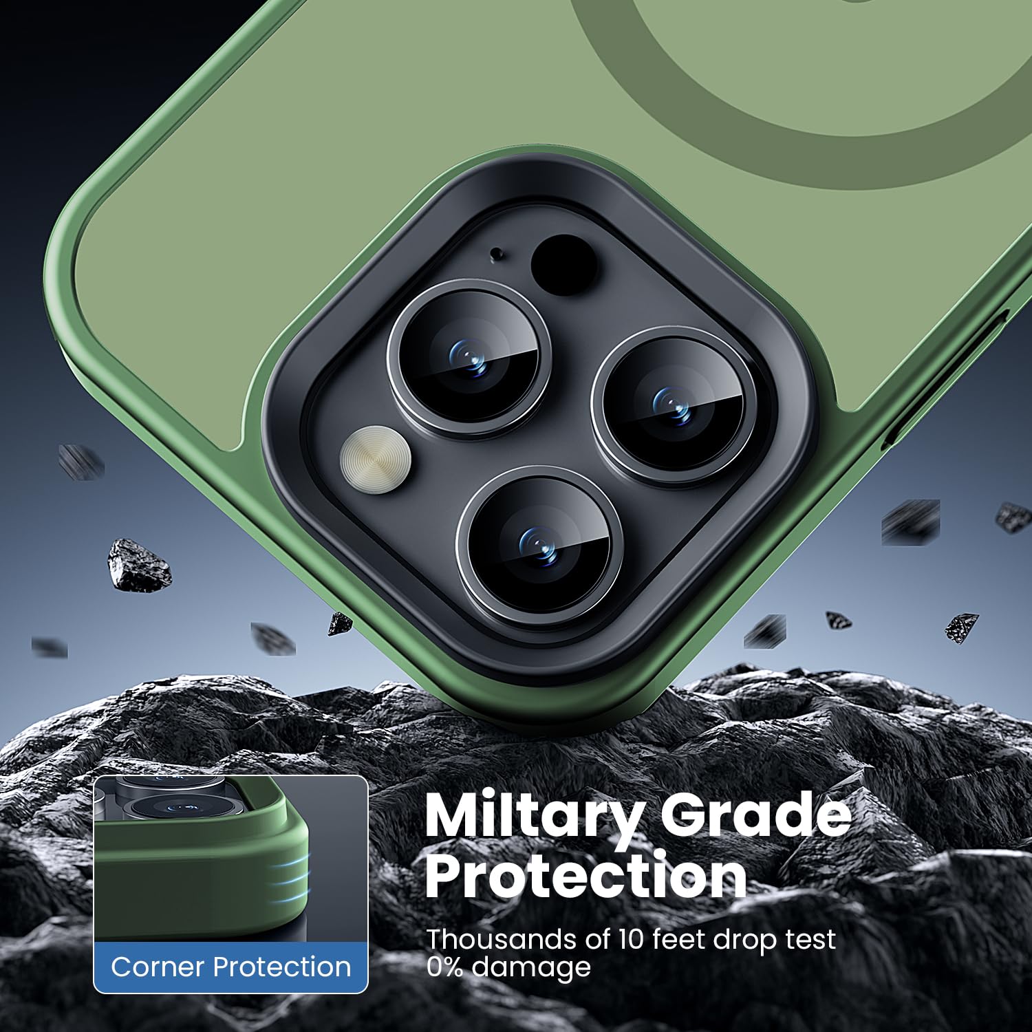 Gyizho Magnetic Designed For Iphone 16 Pro Max Case, [Military Grade Drop Tested] [Compatible With Magsafe] Slim Protective Tran