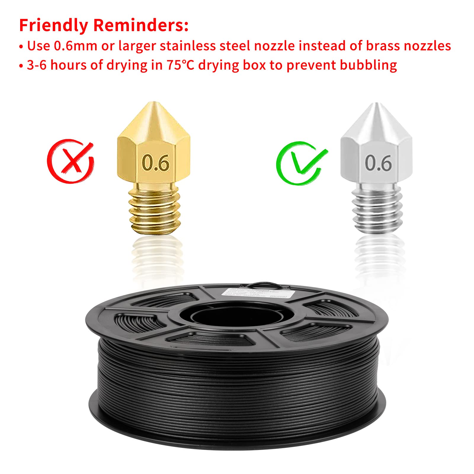 Isanghu Carbon Fiber Abs Filament 1.75Mm, Abs Filament Filled 20% Carbon Fiber, Lightweight High Toughness, Not Brittle, Tangle
