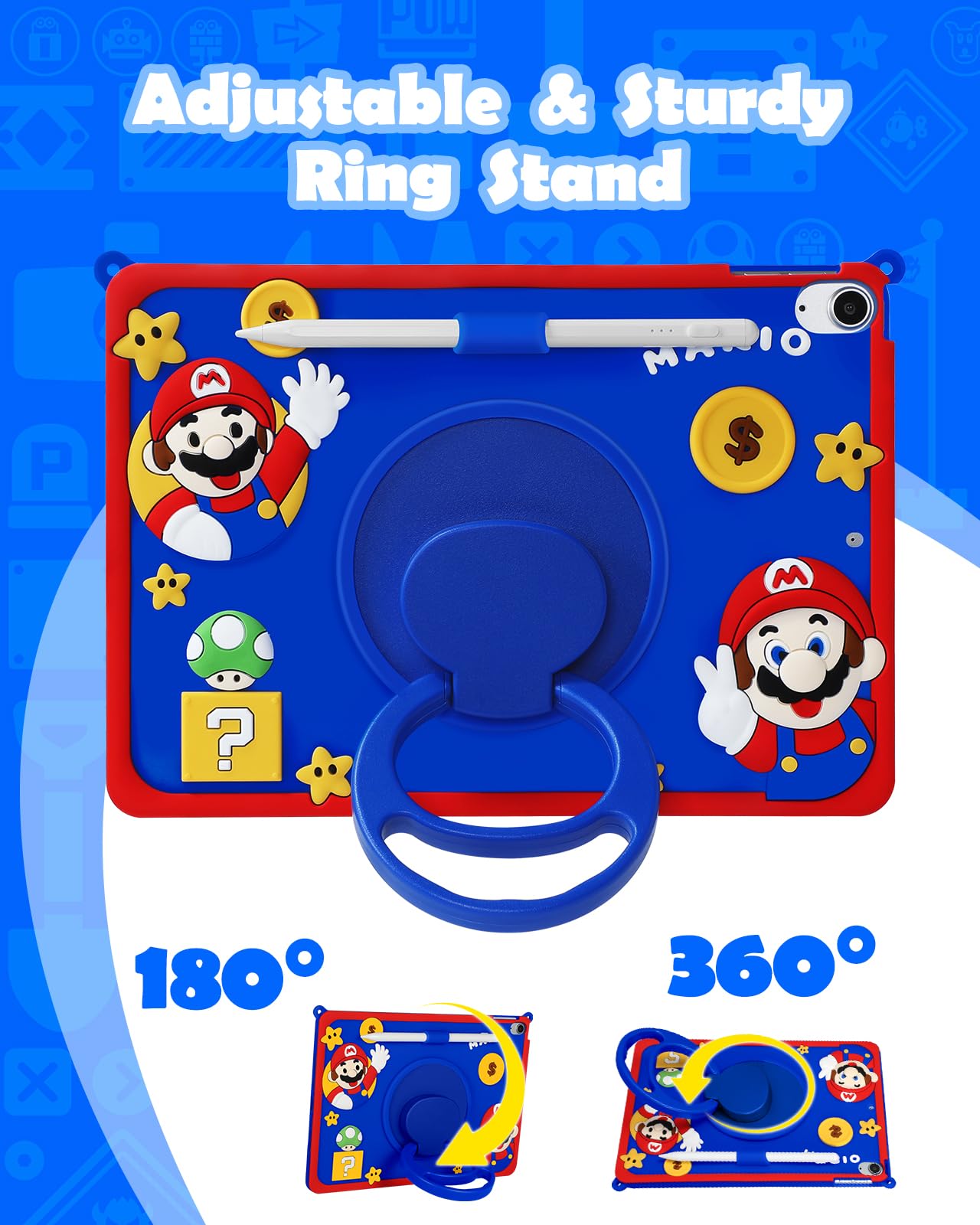 Besoar For Ipad 10Th Generation Case 2022 10.9 Inch Cartoon Cute 3D Soft For Boys Girls Teens Cool 3D Unique Fun Aesthetic Folio