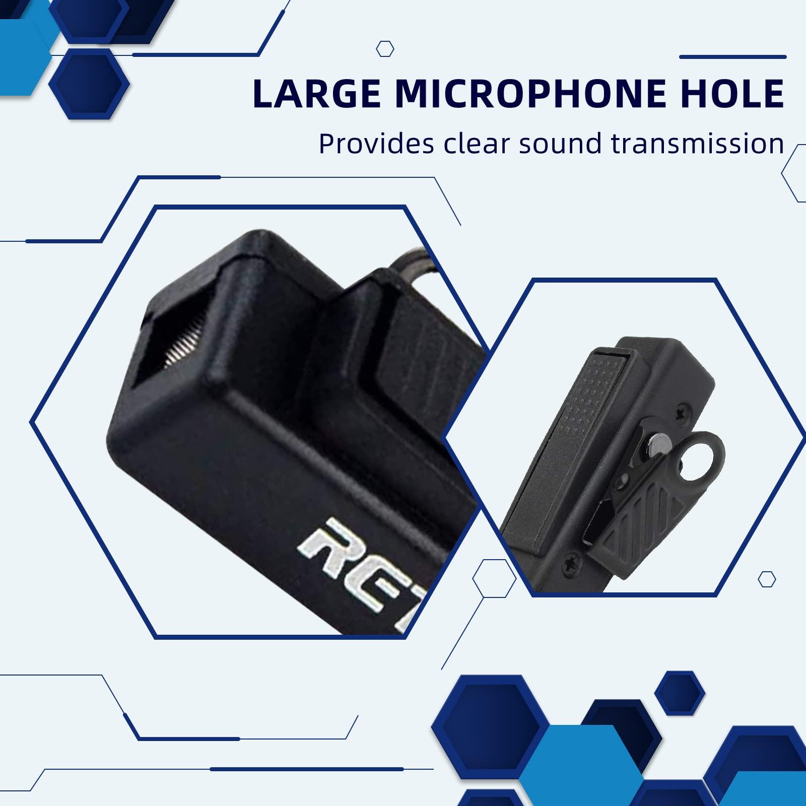 Covert Tube Walkie Talkie Earpiece With Mic,Compatible With Motorola Motorola Cp185 Cp200 Cp200D Gp300 Gp2000 Brp40 Hyt Tc610 2 Way Radio,Full Size Ptt,Security Earpiece,Two Way Radio Earpiece(1 Pack)