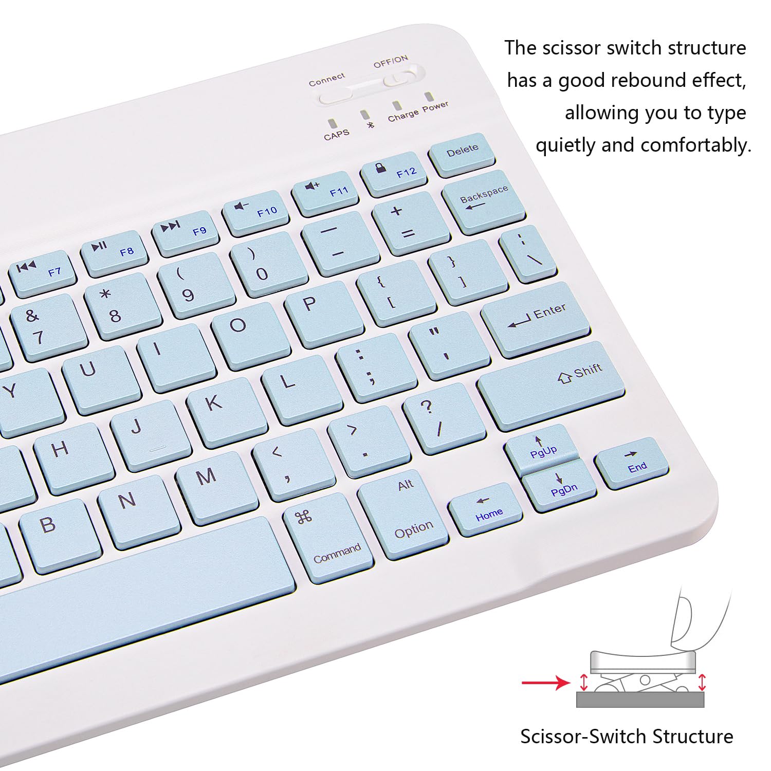 Ultra Slim Bluetooth Keyboard Portable Mini Wireless Keyboard Rechargeable For Apple Ipad Iphone Samsung Tablet Phone Smartphone