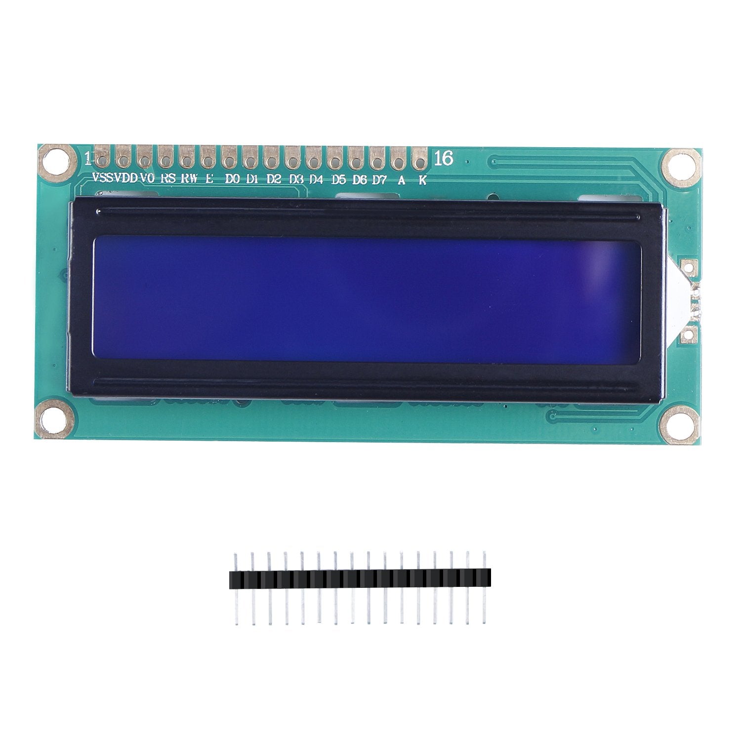 Sunfounder Lcd1602 Module With 3.3V Backlight Compatible With Arduino R3 Mega2560 Raspberry Pi 16X2 Character White On Blue Back