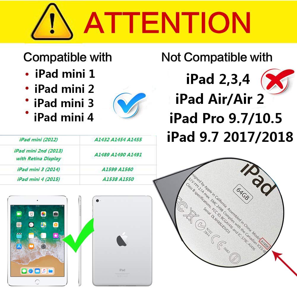 Kids Case For Apple Ipad Mini 5/4/3/2/1 7.9 Inch Only, Lightweight Shockproof Eva Foam Stand Cover For Ipad Mini, Mini 5 (2019),