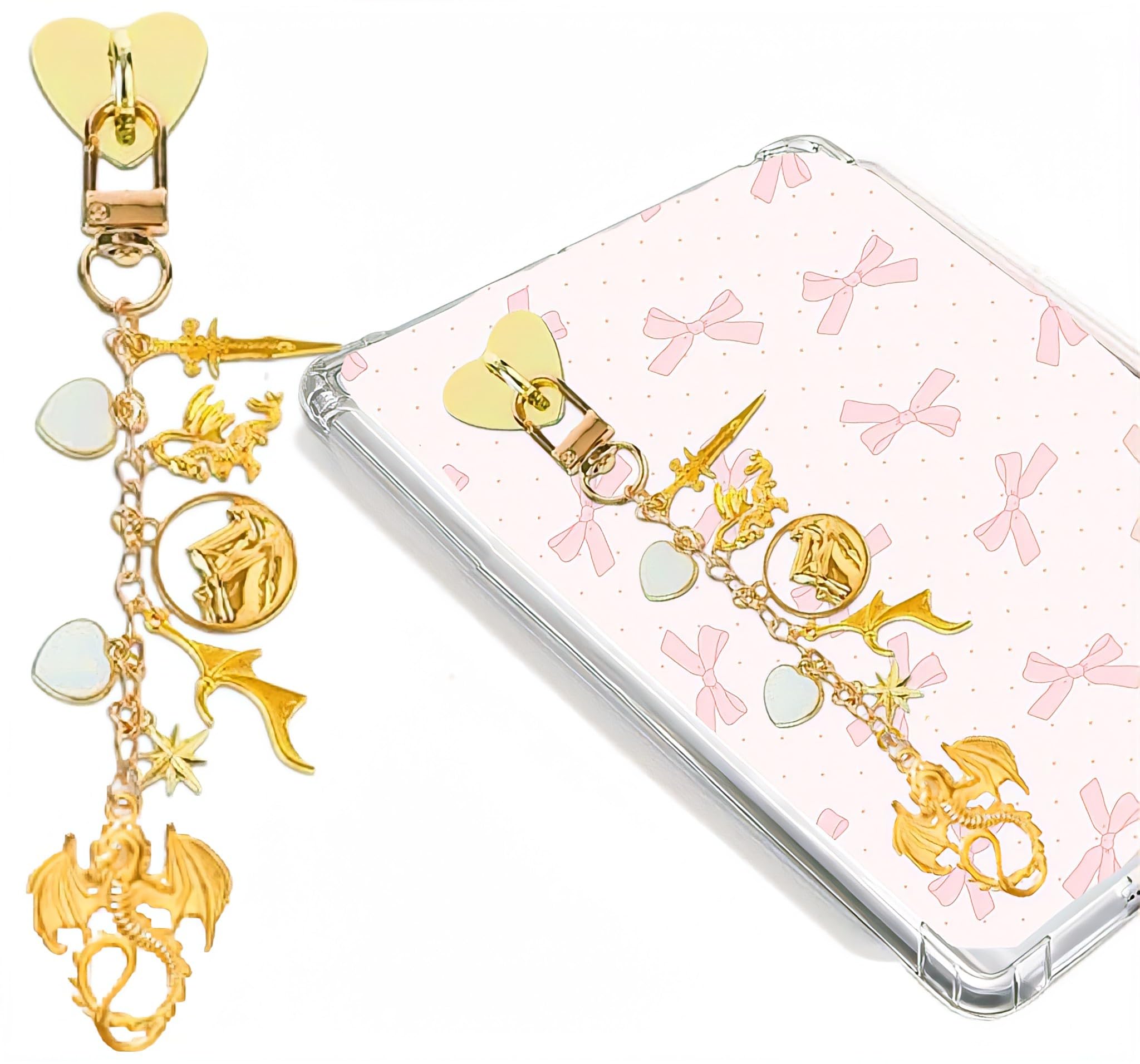 TAKEALOOKO Fantasy Charm Chains for Kindle - Dragon Wing Chain Bracelet Strap Decorating Accessories, Gift for Reader Book Lover