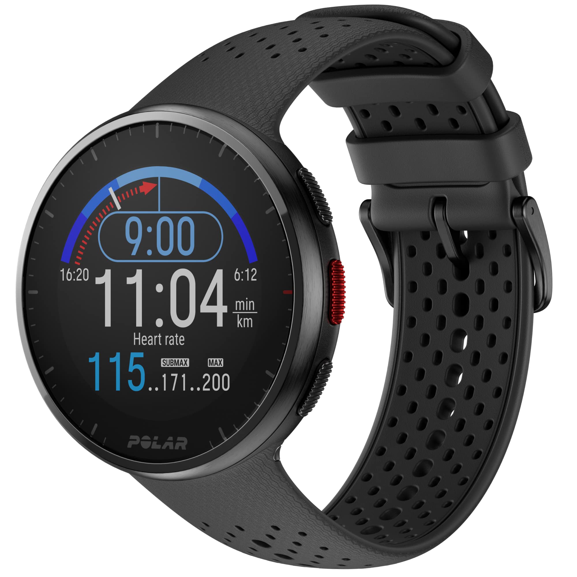 POLAR Pacer Pro Advanced Ultra-Light GPS Fitness Tracker Smartwatch for Runners with Training Program & Recovery Tools; S-L, for