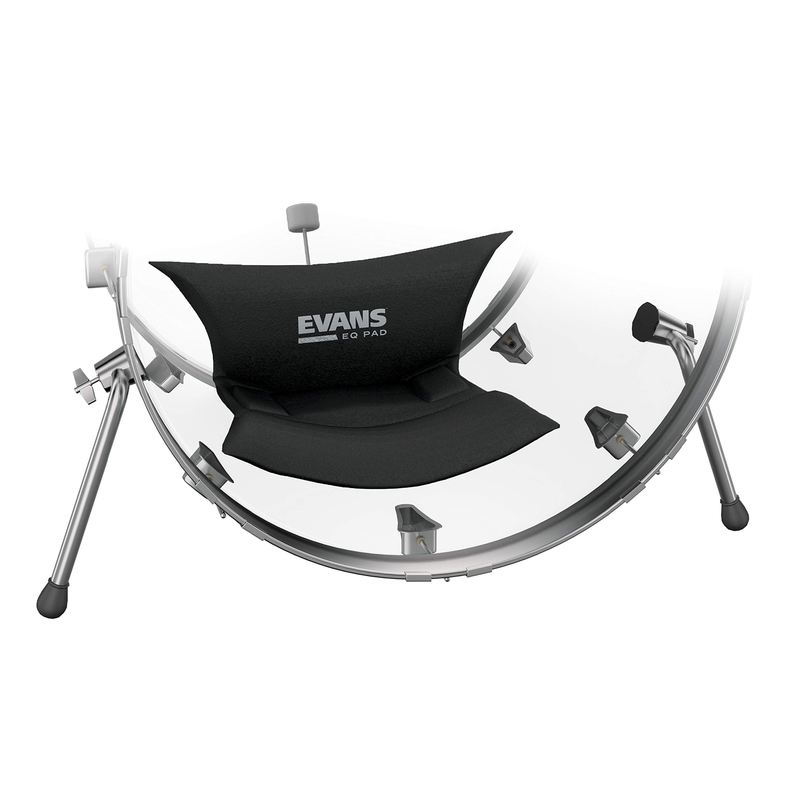 Evans EQ Pad Bass Drum Dampeners - Bass Drum Sound Dampening - Attaches to Drum Shell - Adjustable, Hinged - Controls Attack & S
