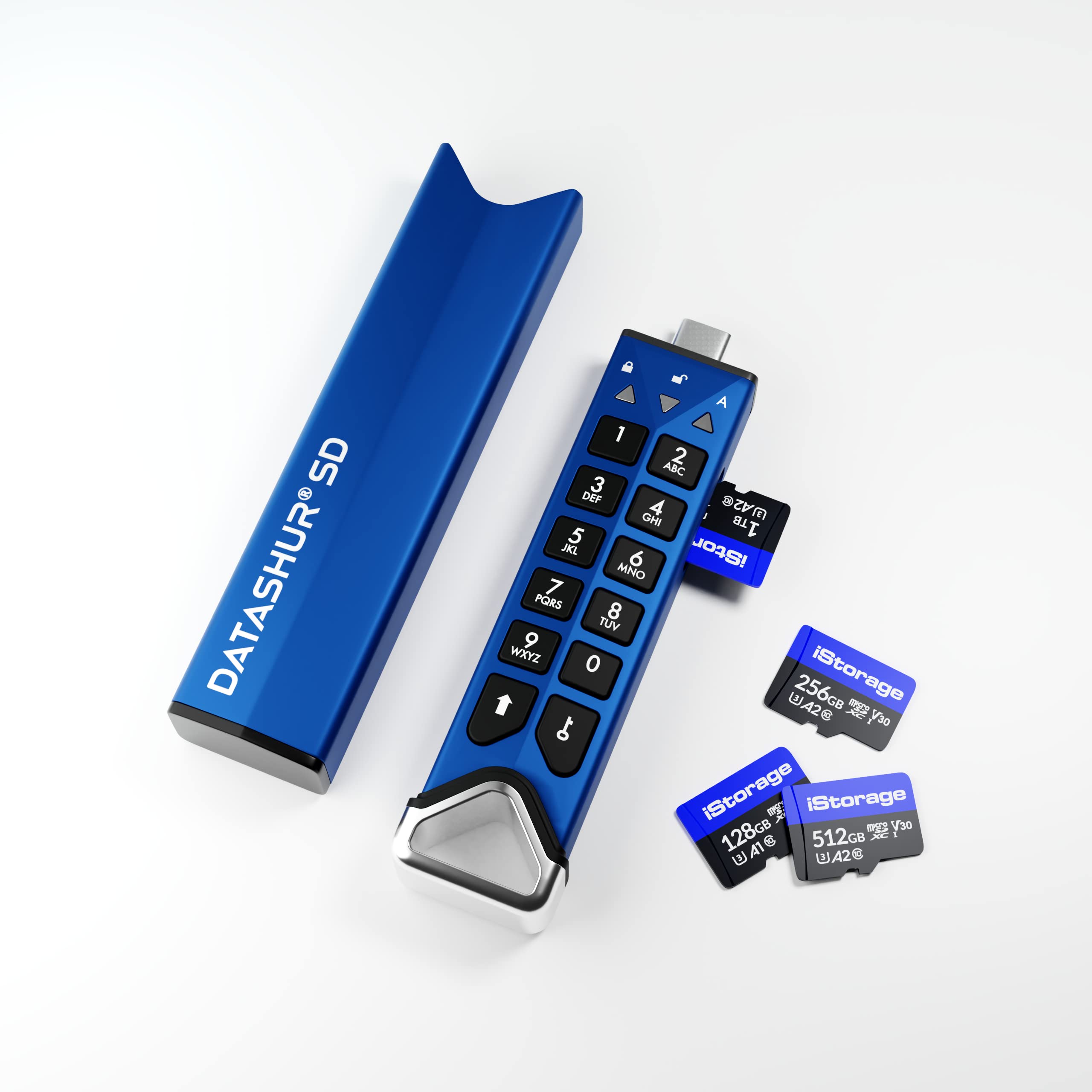 Istorage Datashur Sd 1Tb Encrypted Usb Flash Drive With Removable Istorage Microsd Cards Password Protected Secure Collaboration
