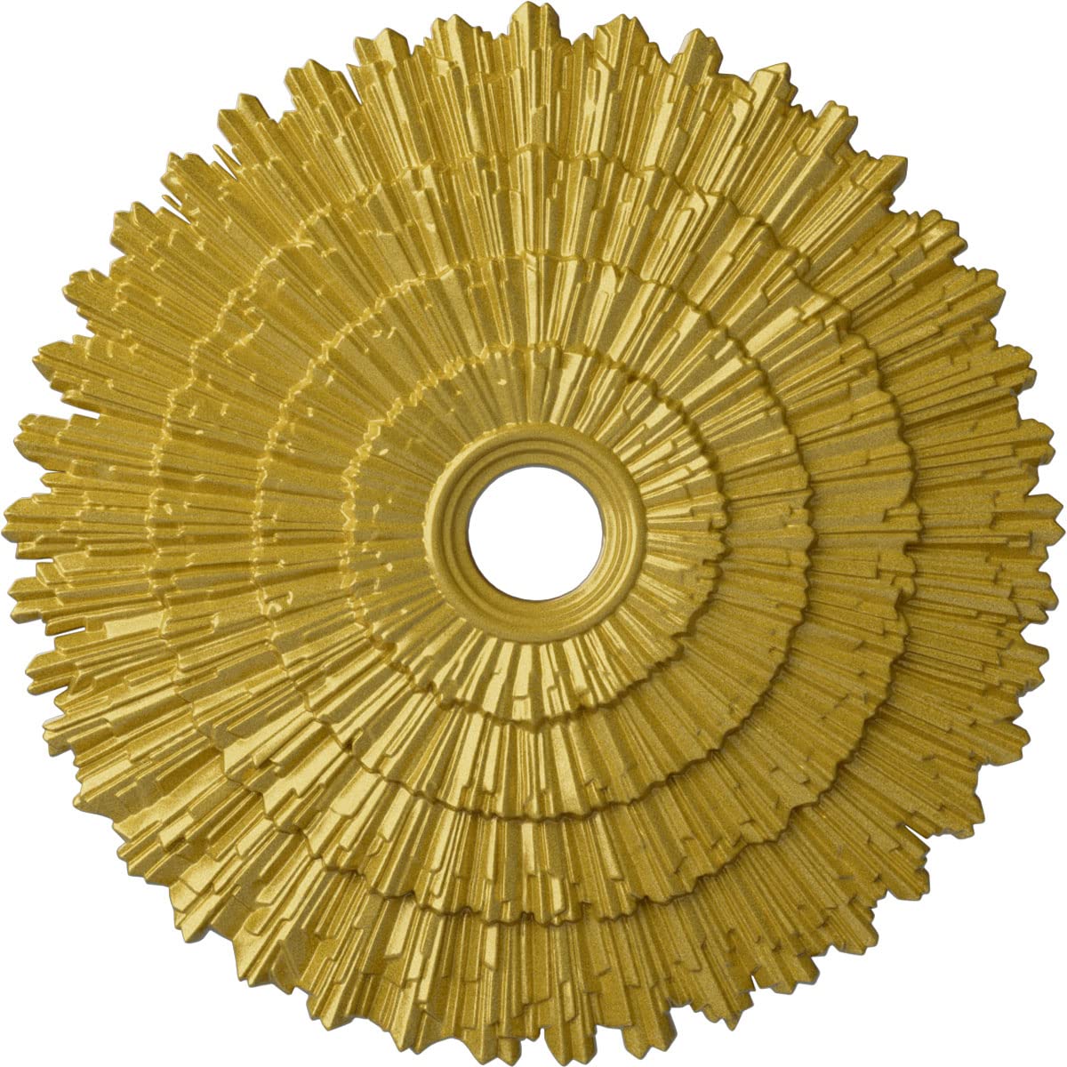 Ekena Millwork CM24ENRGS Eryn Ceiling Medallion, Rich Gold, 24 3/4OD x 3 1/4ID x 1 7/8P