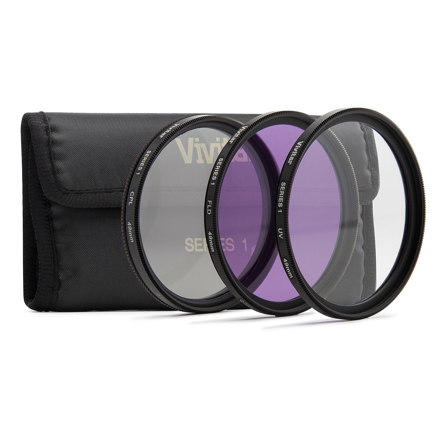 Vivitar 3 Piece Multi Coated Glass Filter Kit (49Mm Uv/Fld/Cpl)
