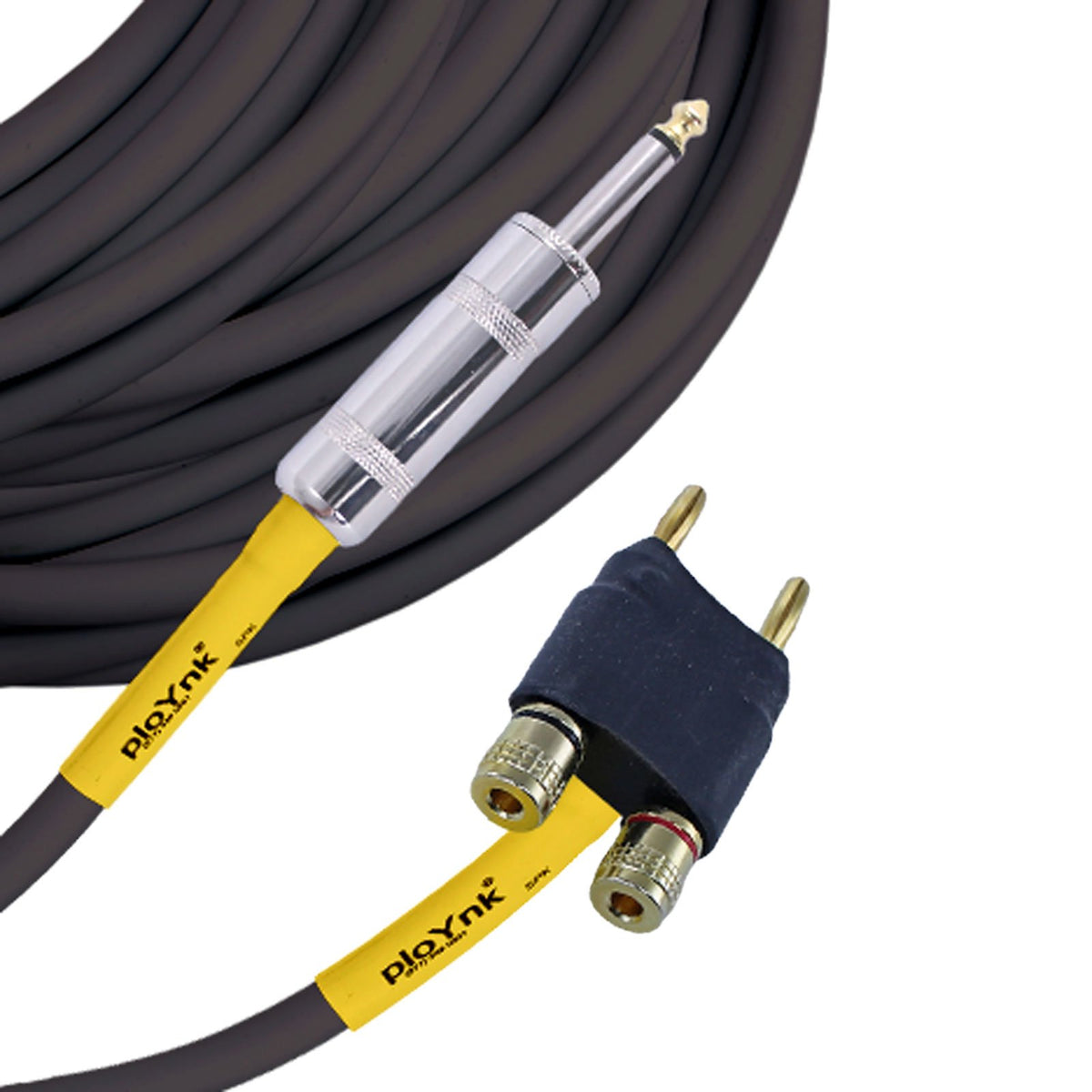 Ploynk Professional Audio Speaker Cable   12 Gauge (50 Ft, 1/4'' To Banana)