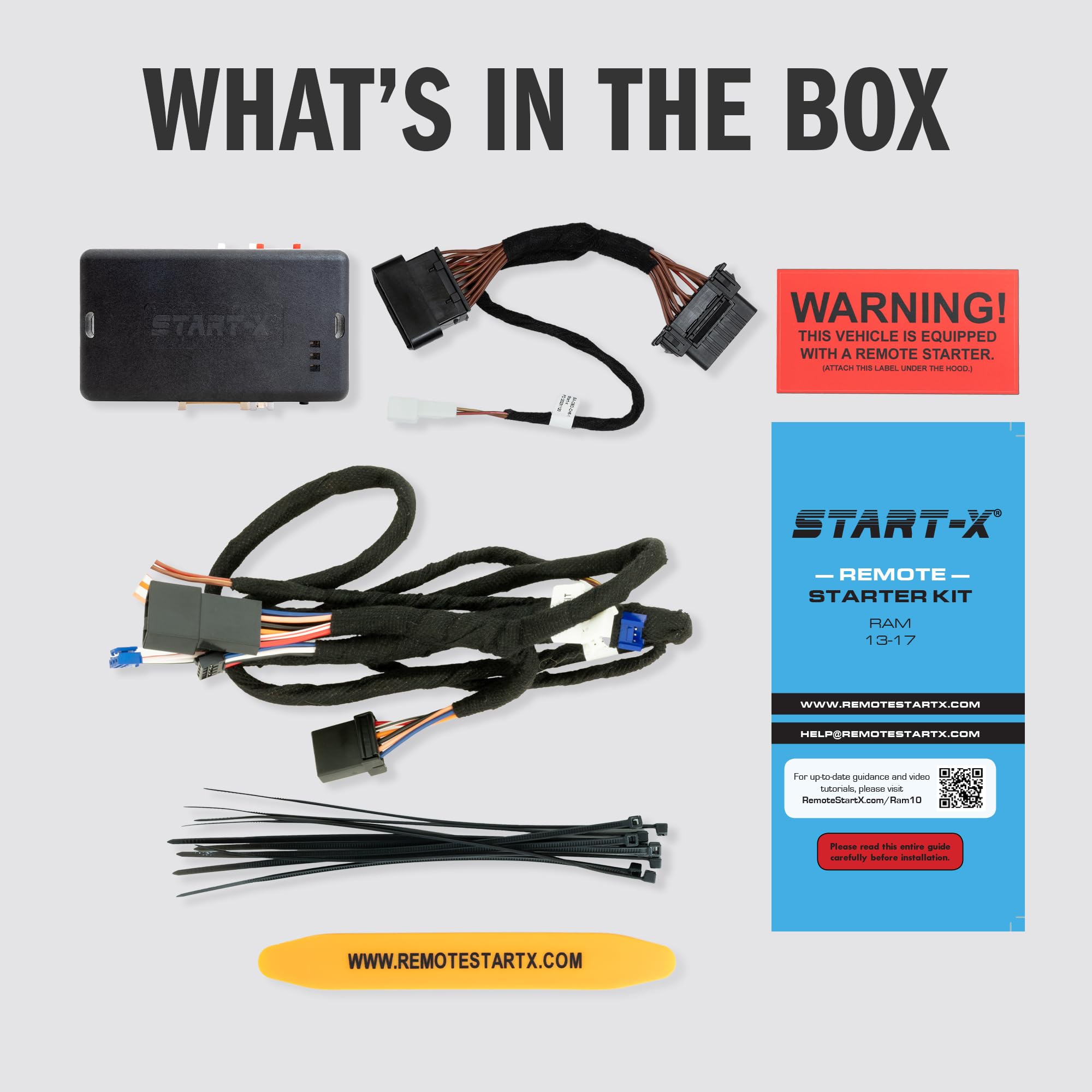 Start X Remote Start Kit For 2013 2017 Ram Pickup Truck 1500/2500 / 3500 || Key Start || Fully Plug N Play || 3X Lock To Remote