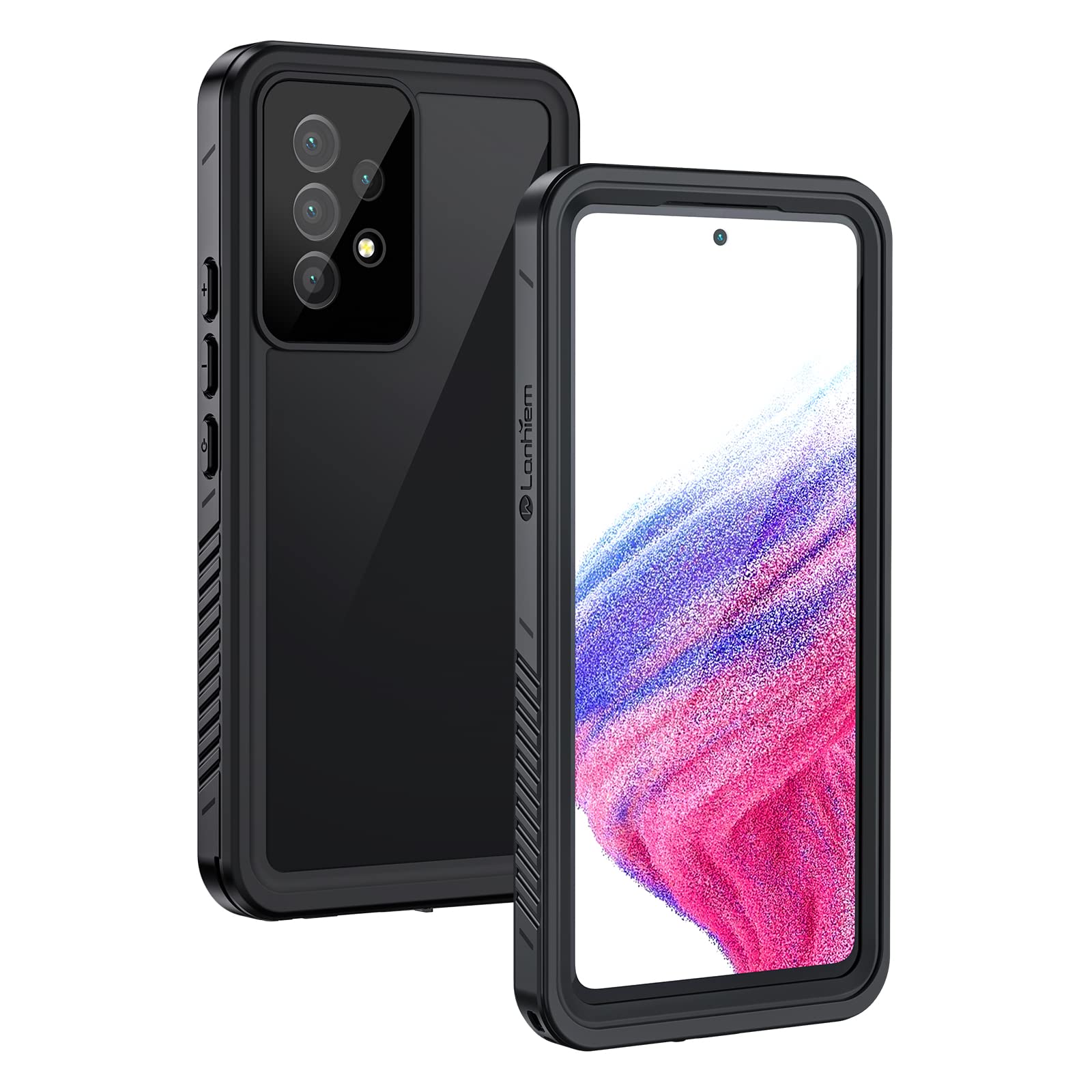 Lanhiem for Samsung Galaxy A53 5G Case, IP68 Waterproof Dustproof with Builtin Screen Protector, Heavy Duty Full Body Protectiv