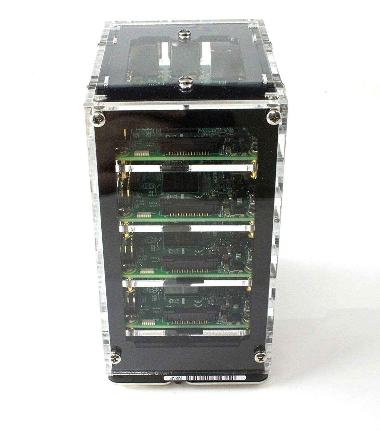 Bramble Box Fan Stack Case For Raspberry Pi3, Pi2 & Pidrive (4 Stack Black Ice) ~ By C4Labs (4 Stack, Black Ice)