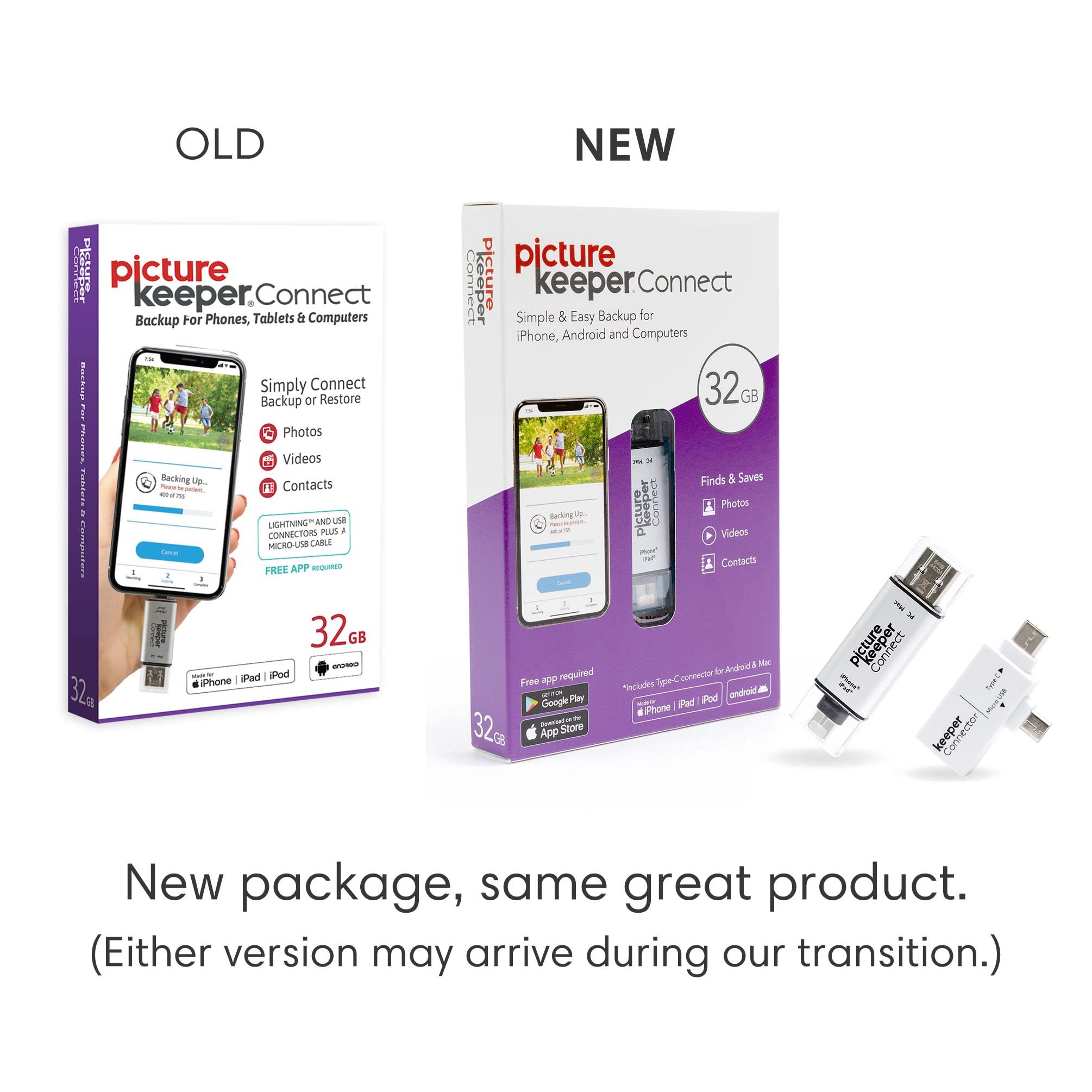 Picture Keeper Connect Photo & Video Usb Flash Drive For Apple, Android, & Pc Devices, 32Gb Thumb Drive