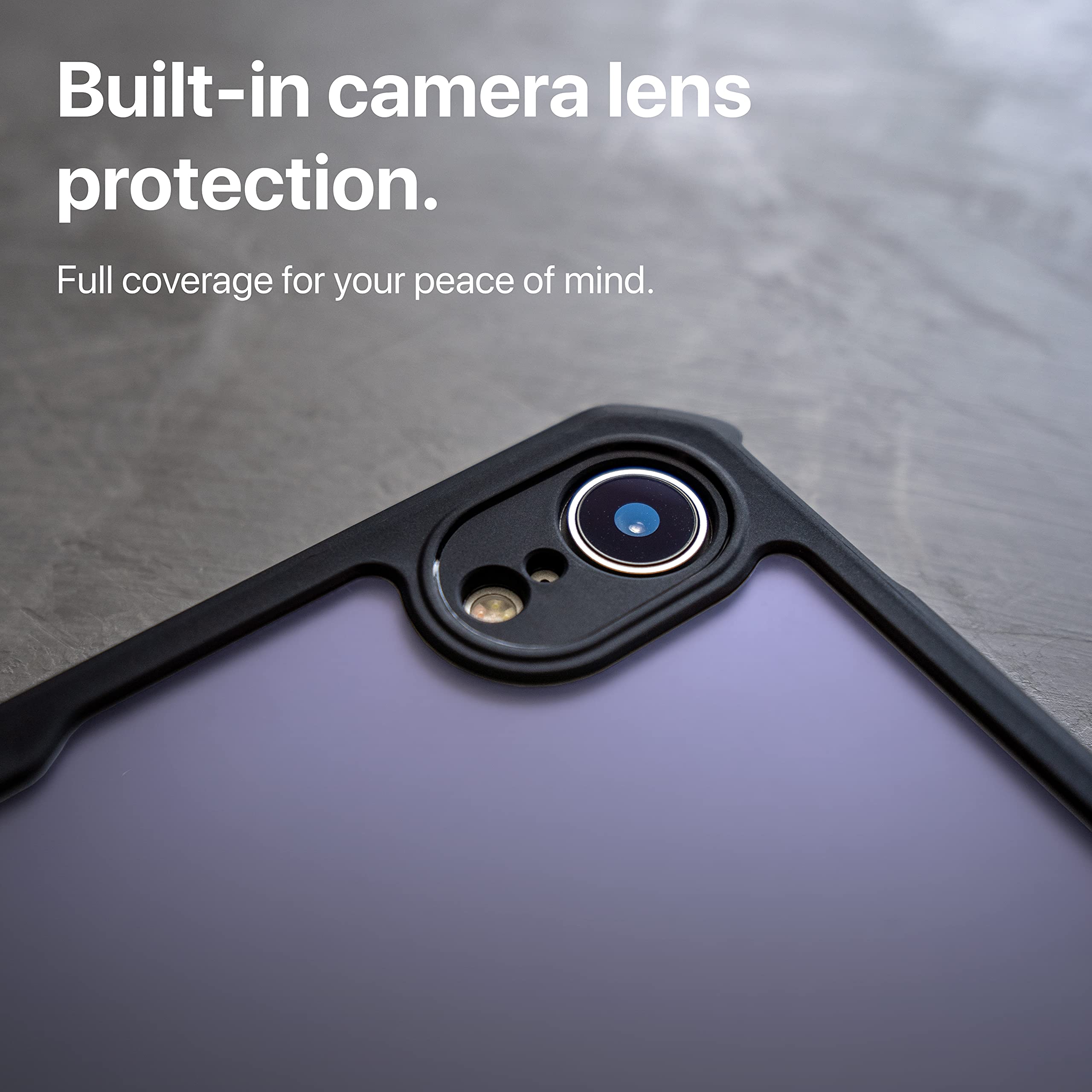 Tineeowl Ipad Mini 6 Ultra Thin 2021 Matte Back Clear Case, Flexible Tpu, Absorbs Shock, Lightweight, Thin (Black)