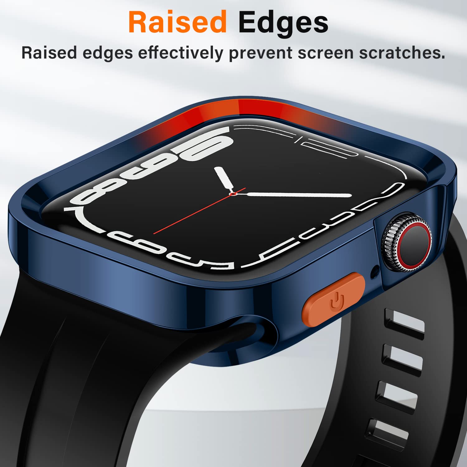 Amizee 2 Pack Rugged Case Compatible With Apple Watch Case Series 9/8/7 41Mm Series 6/Se/5/4 40Mm, Soft Tpu Shockproof Bumper Dr