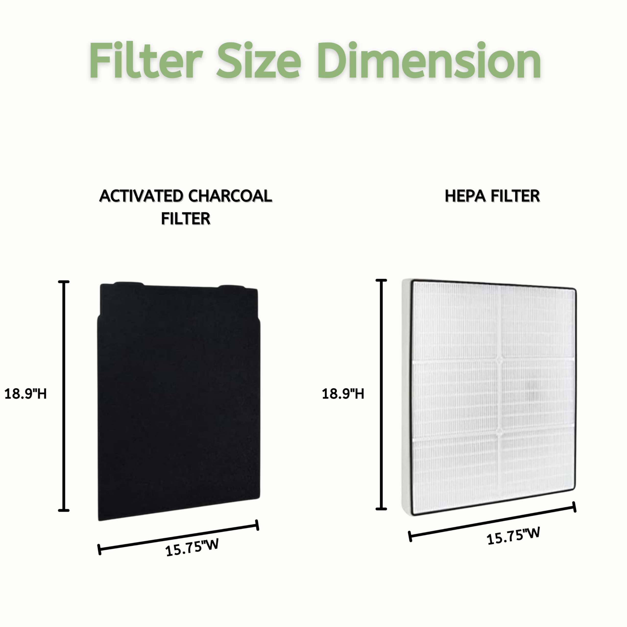 Nispira True Hepa Carbon Pre Filter Set Compatible With Sears Kenmore 83375, 83376, 83200, 83202 (Progressive 335), 83230, 83354