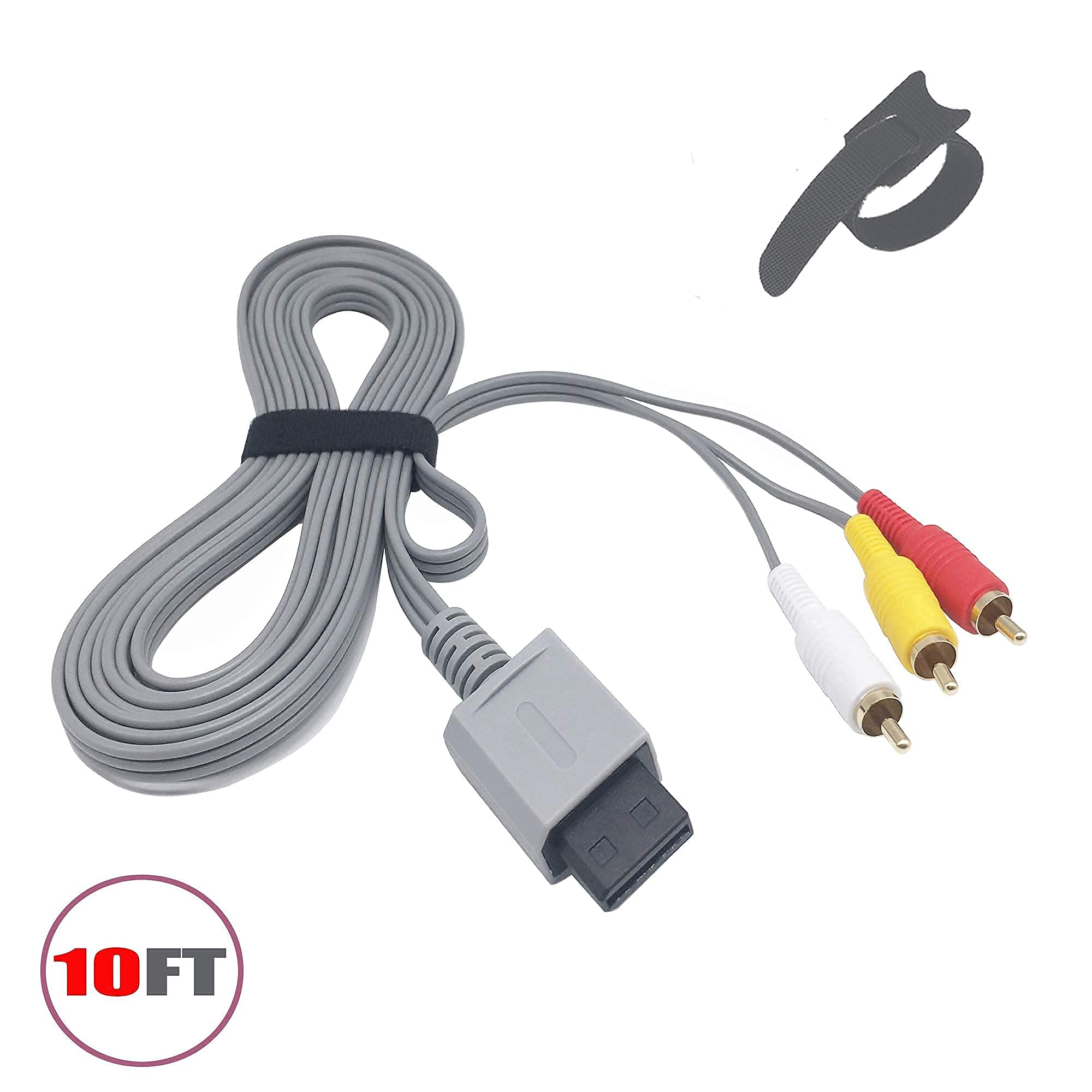 Ruitroliker Av Cable For Wii Wii U,3M/10Ft Composite Audio Video Standard Cord Wire For Wii Console