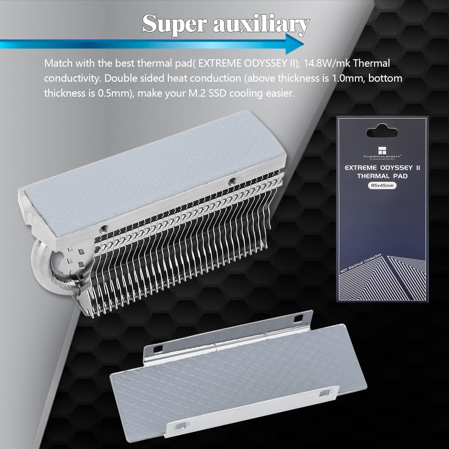 Thermalright Hr 09 2280 Ssd Heatsink, Contains A Heat Pipe, Double Sided Heat Sink, Reflow Soldering Process, With Thermal Silic