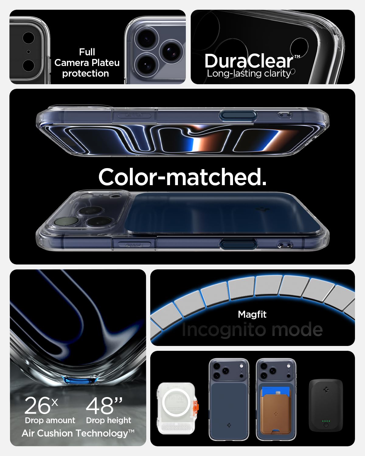 Spigen For Iphone 17 Pro Case, Ultra Hybrid T Magfit [Camera Control Button] [Compatible With Magsafe] - Matte Blue