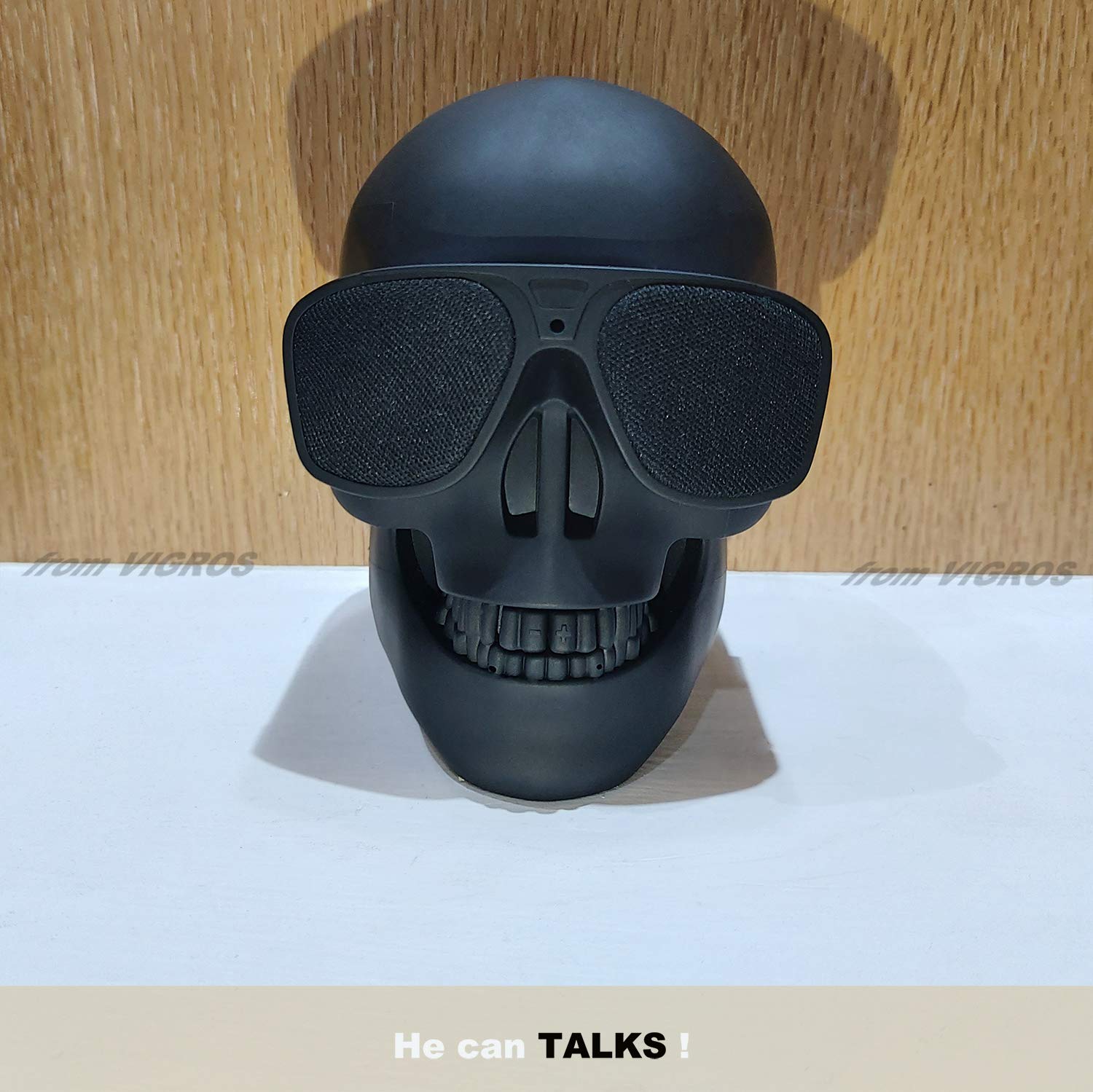 Vigros Skull Speaker, Portable Bluetooth Speakers Unique Speaker 8W Output Bass Stereo Compatible For Desktop Pc/Laptop/Mobile P