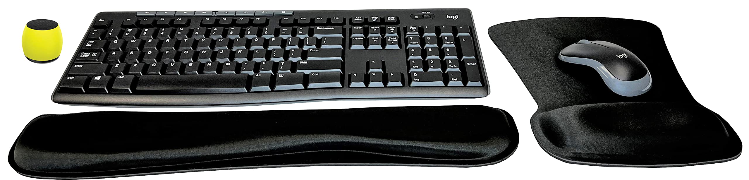 Logitech MK270 Wireless Keyboard & Mouse Combo Active Lifestyle Travel Home Office Modern Bundle with Micro Glow in The Dark Por