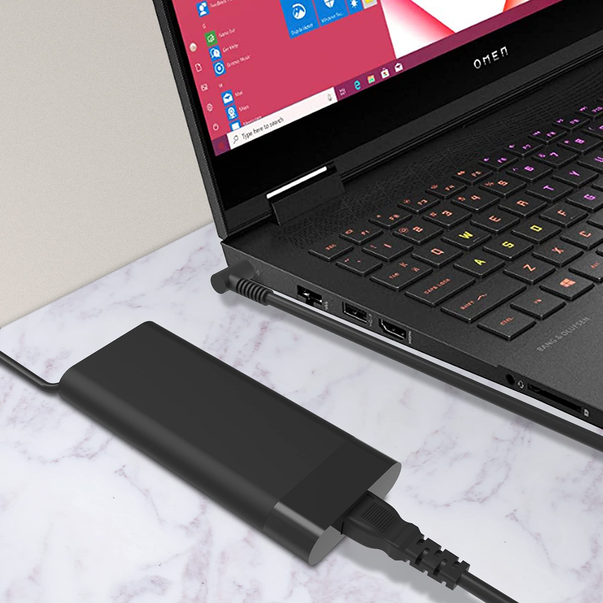 135W 19.5V 6.9A Ac Adapter Laptop Charger Compatible With Hp Spectre X360 15T Df100 Cto,Hp Pavilion Gaming 15 17 Ec0013Dx 15 Ec0