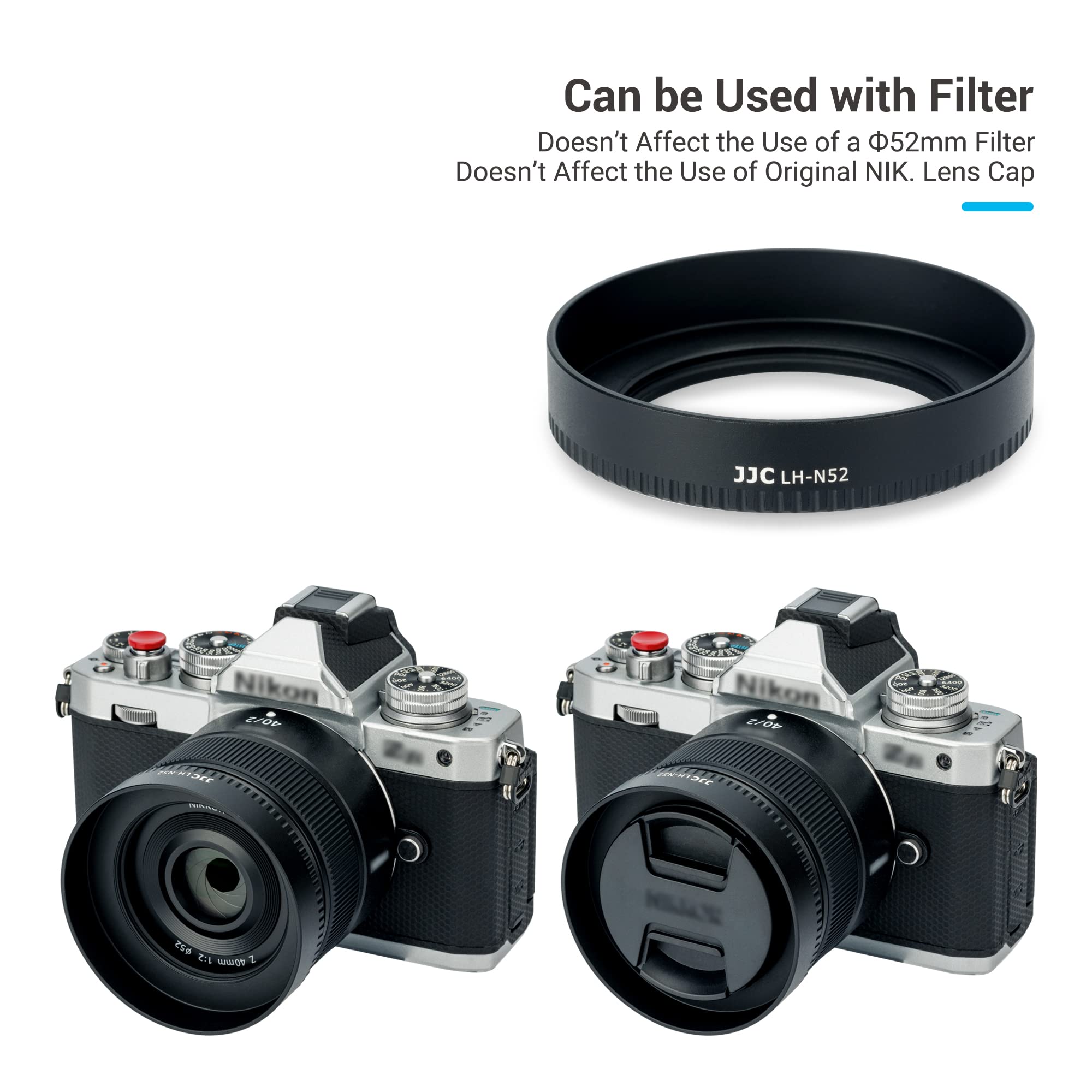 Jjc Metal Screw In Lens Hood Shade For Nikon Nikkor Z 40Mm F/2 Lens And Nikkor Z 28Mm F/2.8 Lens On Nikon Z30 Z50 Z Fc Z6 Z7, Co