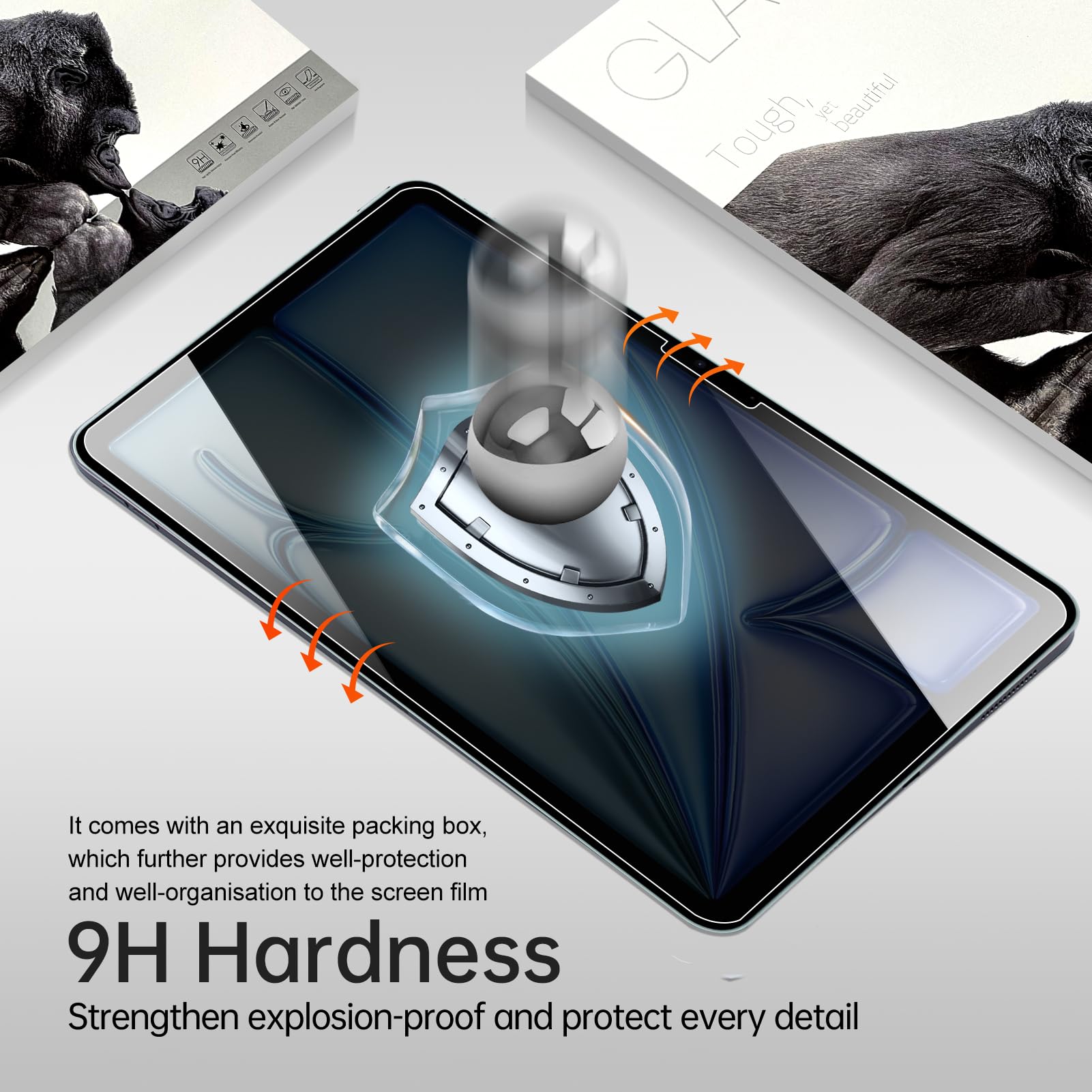 Yongmai Privacy Screen Film Protector For Ipad Air 11 Inch 2024 6Th Generation M2, Scratch Resistant 9H Hardness Ipad Air 11 Tab