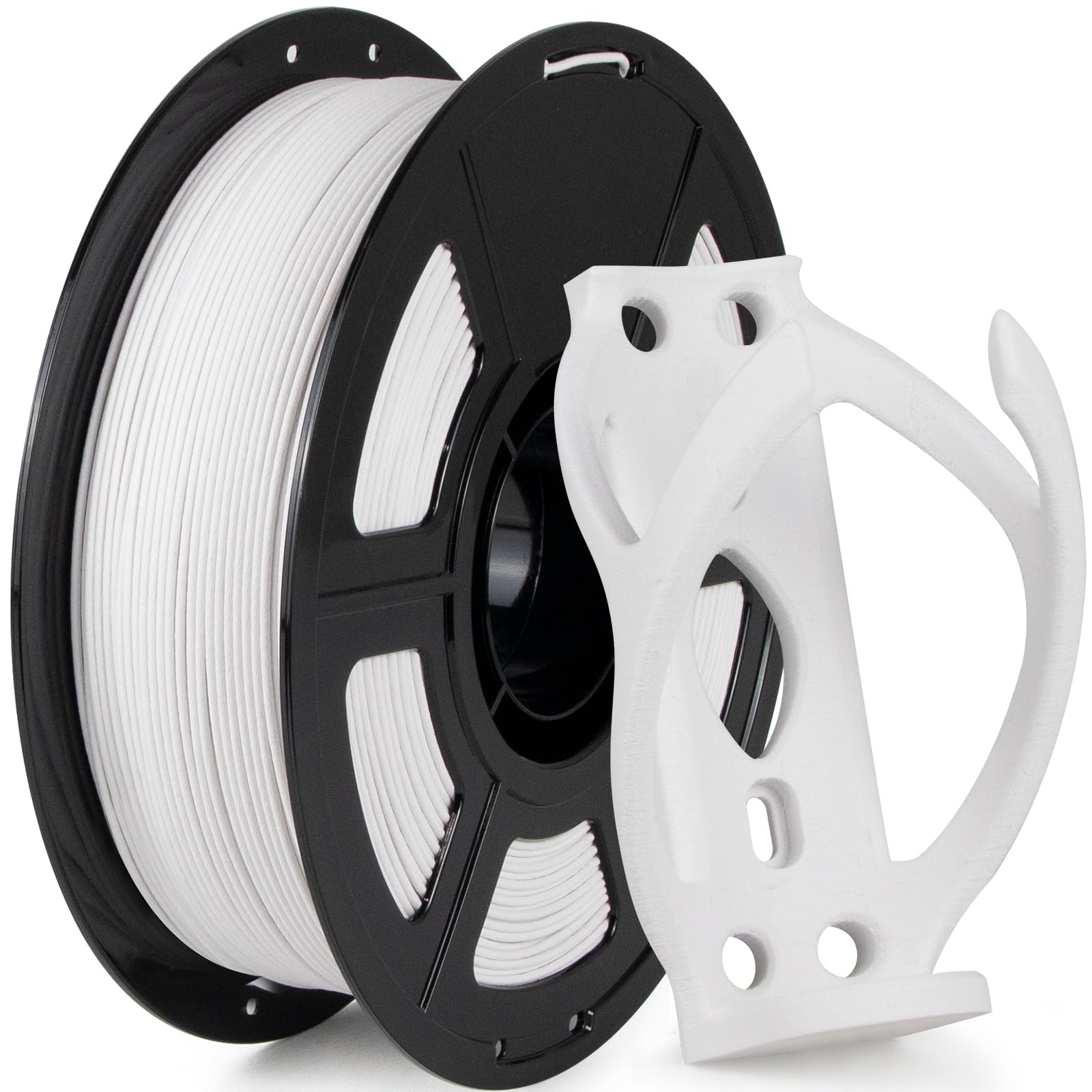IEMAI PETG-GF 3D Printer Filament 1.75mm Matte White 1KG, Reinforced Glass Fiber PETG Filament Dimensional Stability & Low Warpa