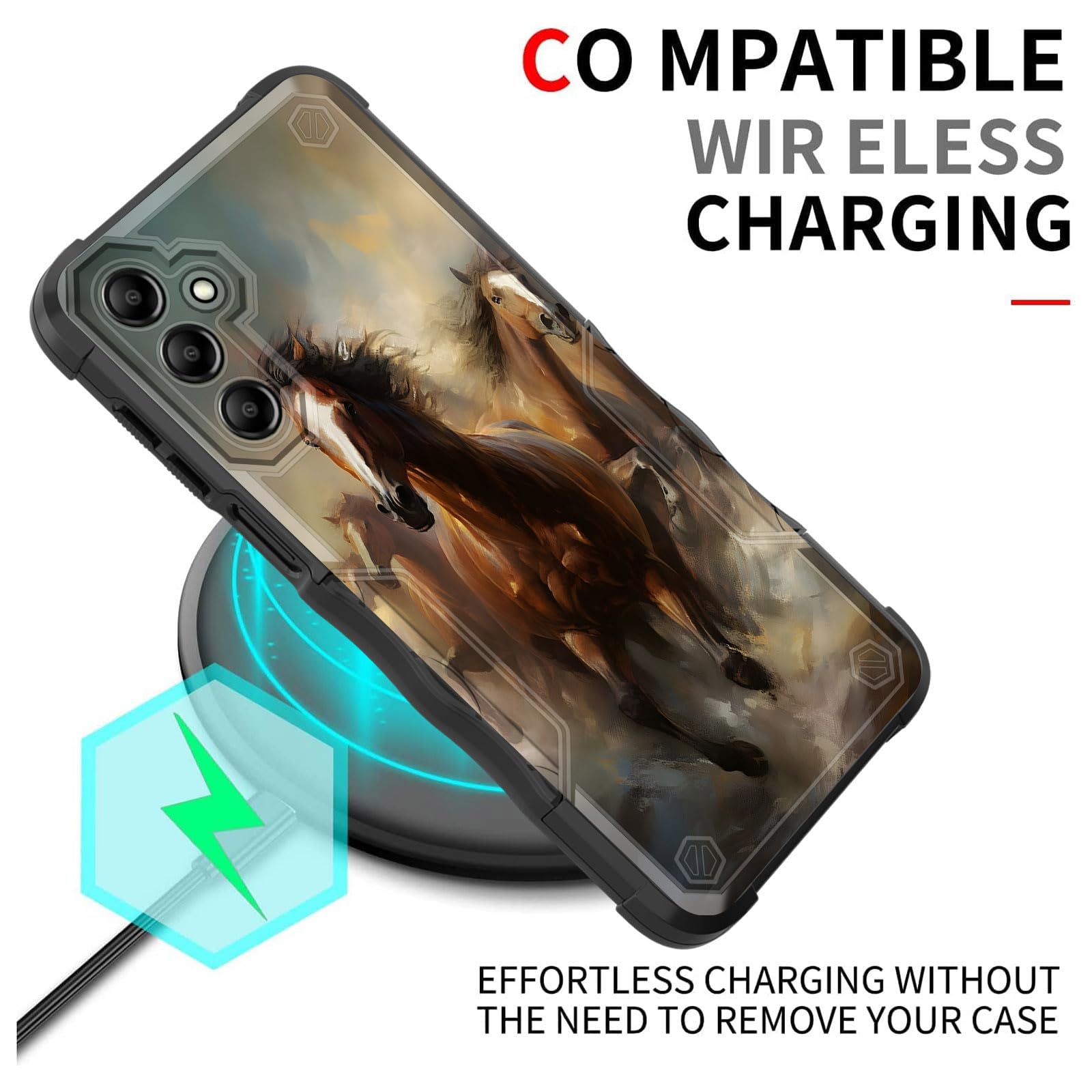 Efgwsder For Galaxy S25 Case,[Dual Layer][10 Ft Military Grade Drop Protection] Heavy Duty Shockproof Case For Samsung Galaxy S2