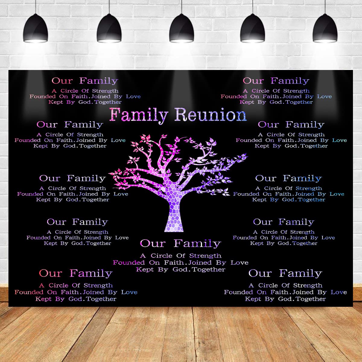 Meetsioy Family Reunion Backdrop For Family Party Decorations Cool Colorful Fashion Our Family Reunion Background Family Reunion