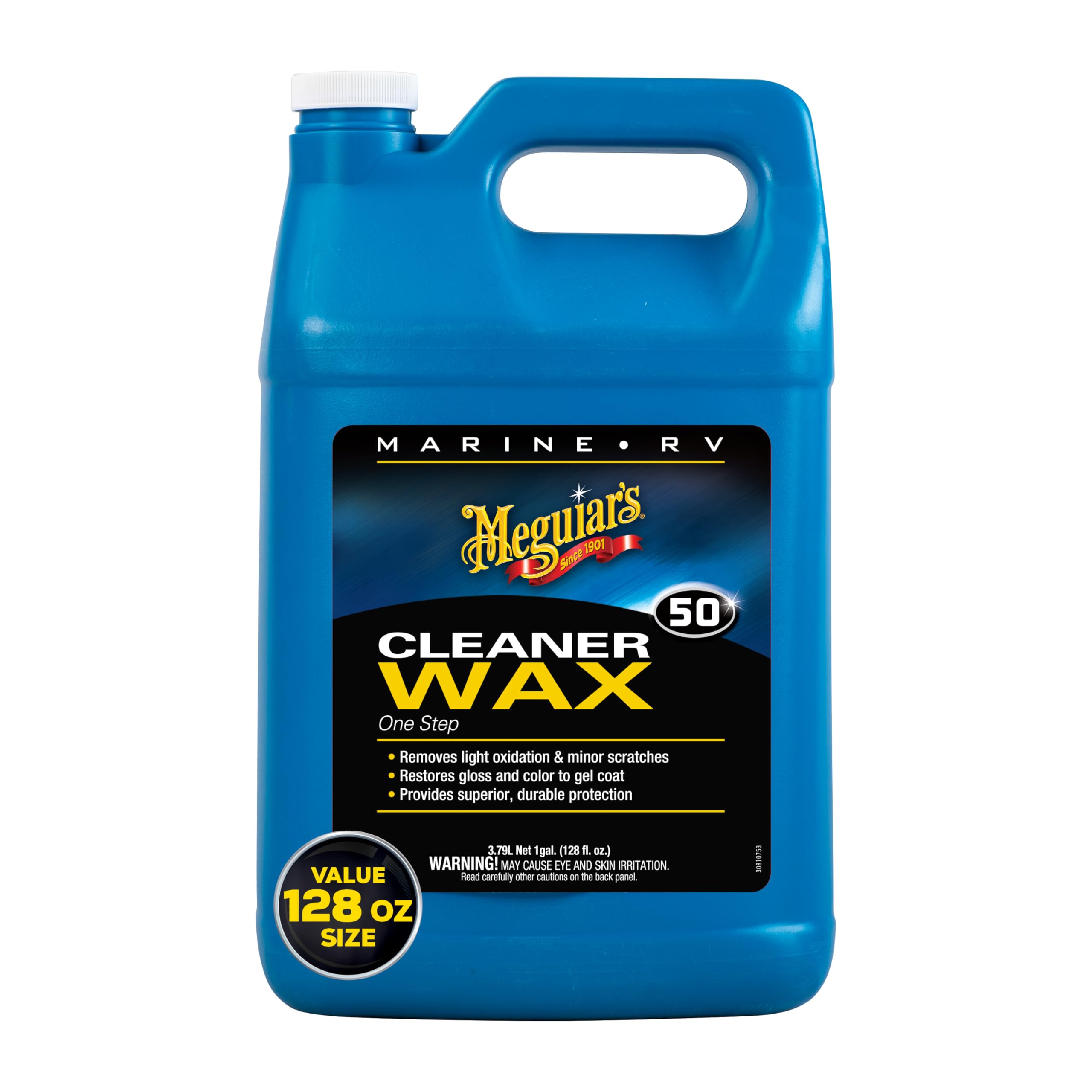 Meguiar'S M5001 Marine/Rv One Step Cleaner Wax - 1 Gallon Container (Packaging May Vary),WBAUVB000EZVXCK