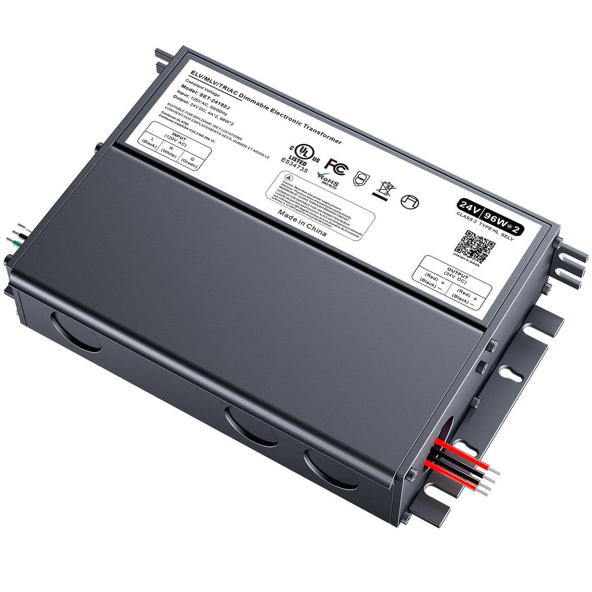 Dimmable Led Driver 192W 24V For Lutron & Leviton Dimmer, Triac/Elv/Mlv Ac To Dc Power Supply Transformer For Led Strip Light Di