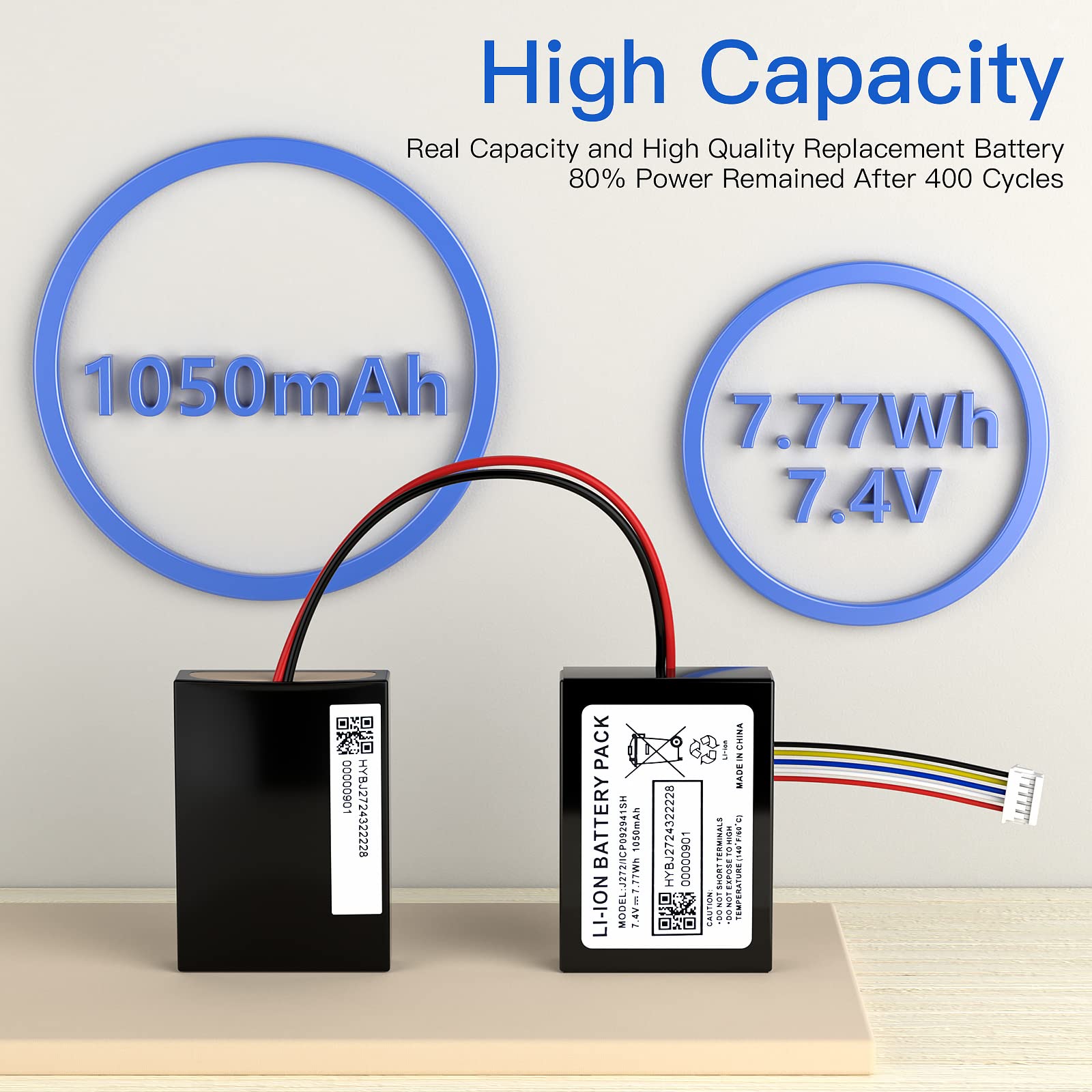 Battery For Beats Pill 2.0 Speaker Kratax 1050Mah Li Ion 7.4 V Replacement Battery For Beats Pill 2.0 J272/Icp092941Sh Wireless Portable Bluetooth Speaker