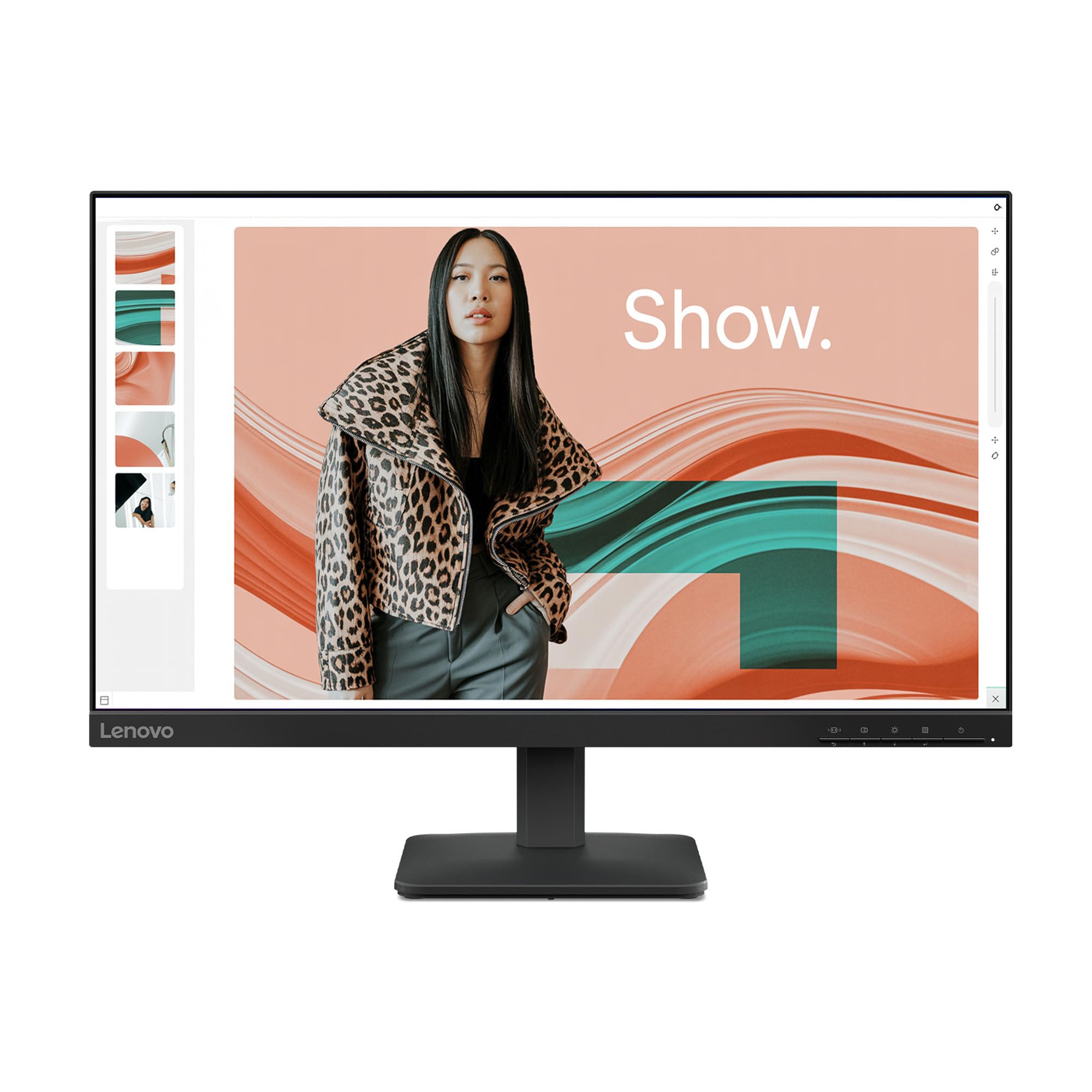 Lenovo L24-4e Monitor - Office Monitor - 23.8 FHD IPS Display - 100Hz Refresh Rate - 4 ms MPRT - 99% sRGB - Raven Black - Tilt S