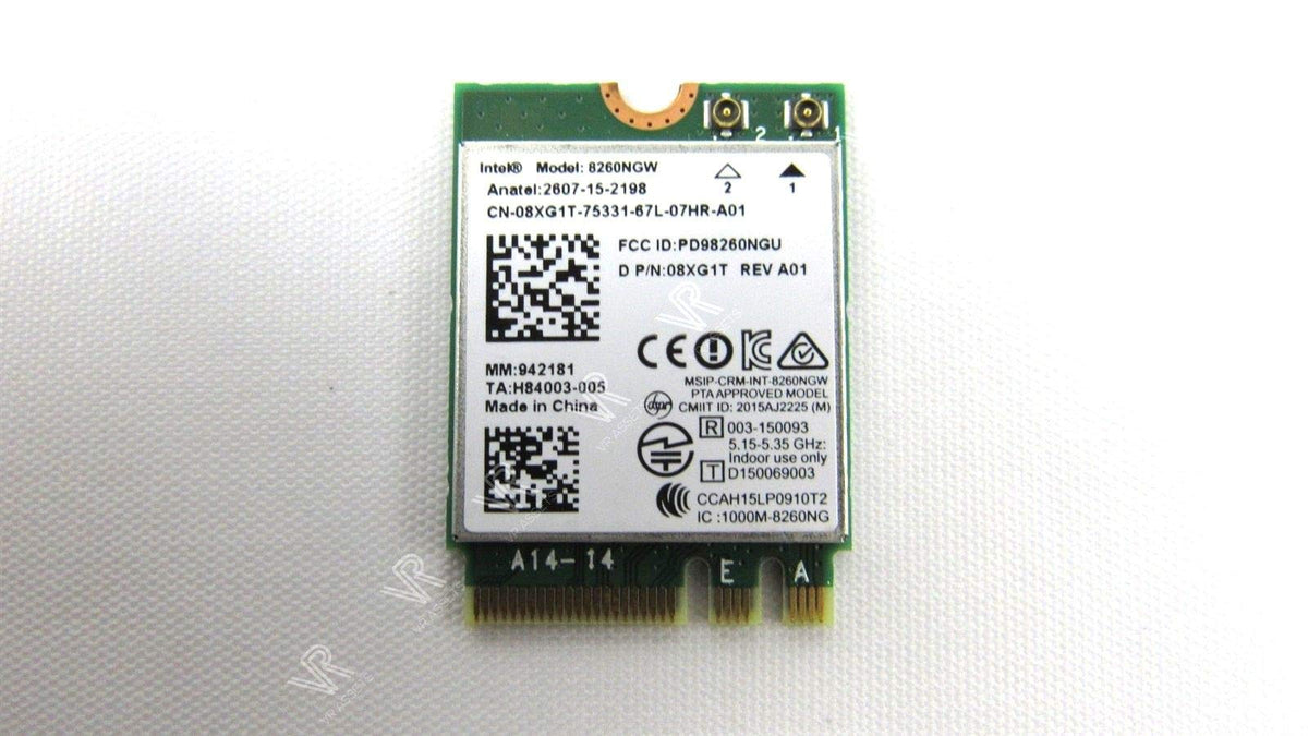 Dell 8XG1T Intel 8260NGW Dual Band Wireless AC-8260 BT 4.2 WLAN Card
