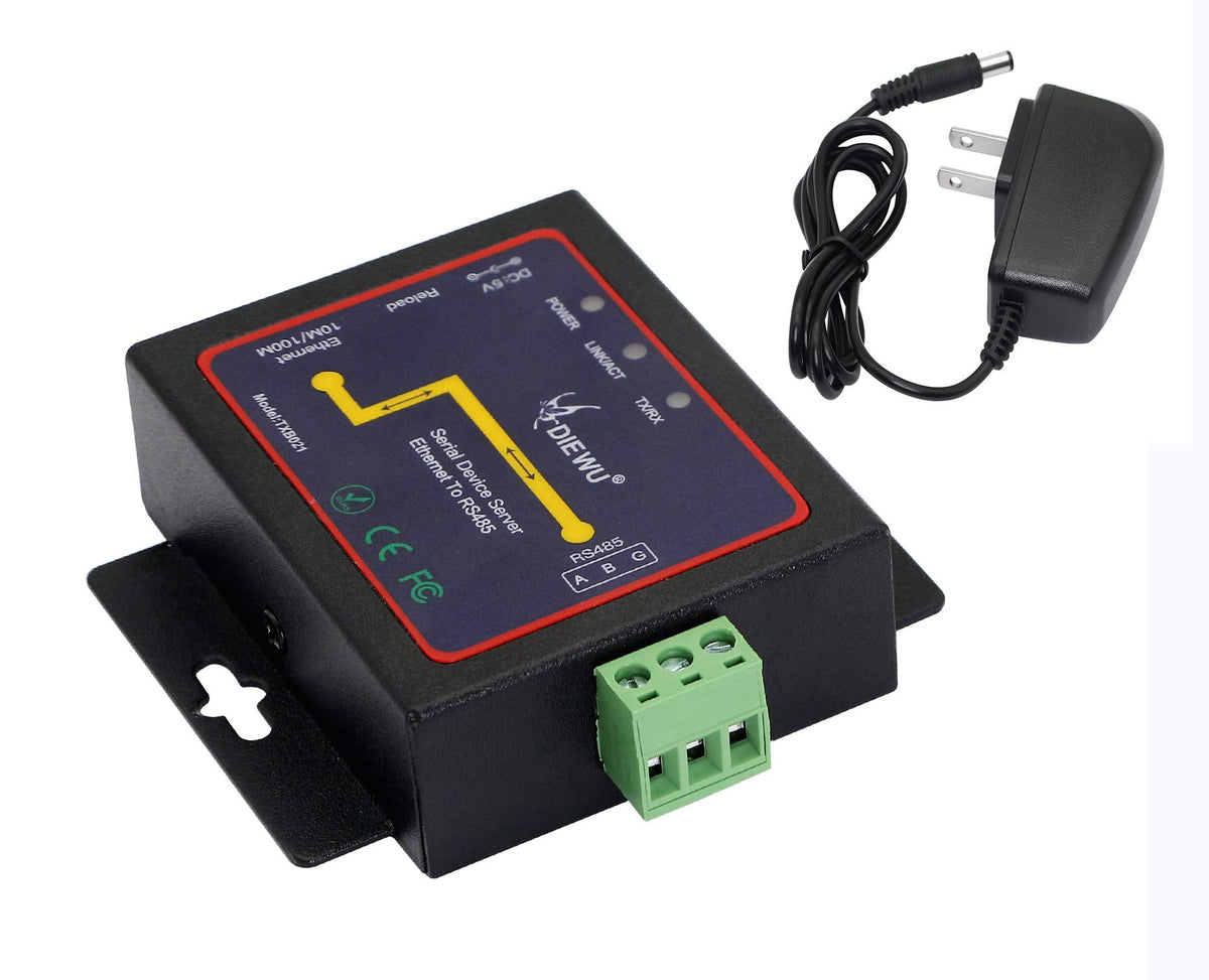 Cerrxian Rs485 To Ethernet Rj45 Tcp/Ip Serial Device Server Converter Transparent Transmission Serial Data Communication Device