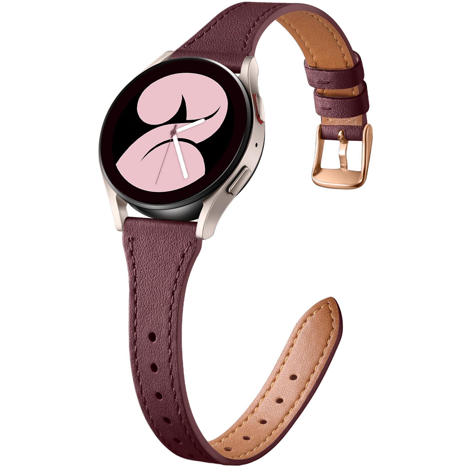 Geak Slim Leather Bands Compatible With Samsung Galaxy Watch 7 Band 40Mm 44Mm/Watch 6 5 4 Band 40Mm 44Mm/Watch 6 Classic 43Mm 47