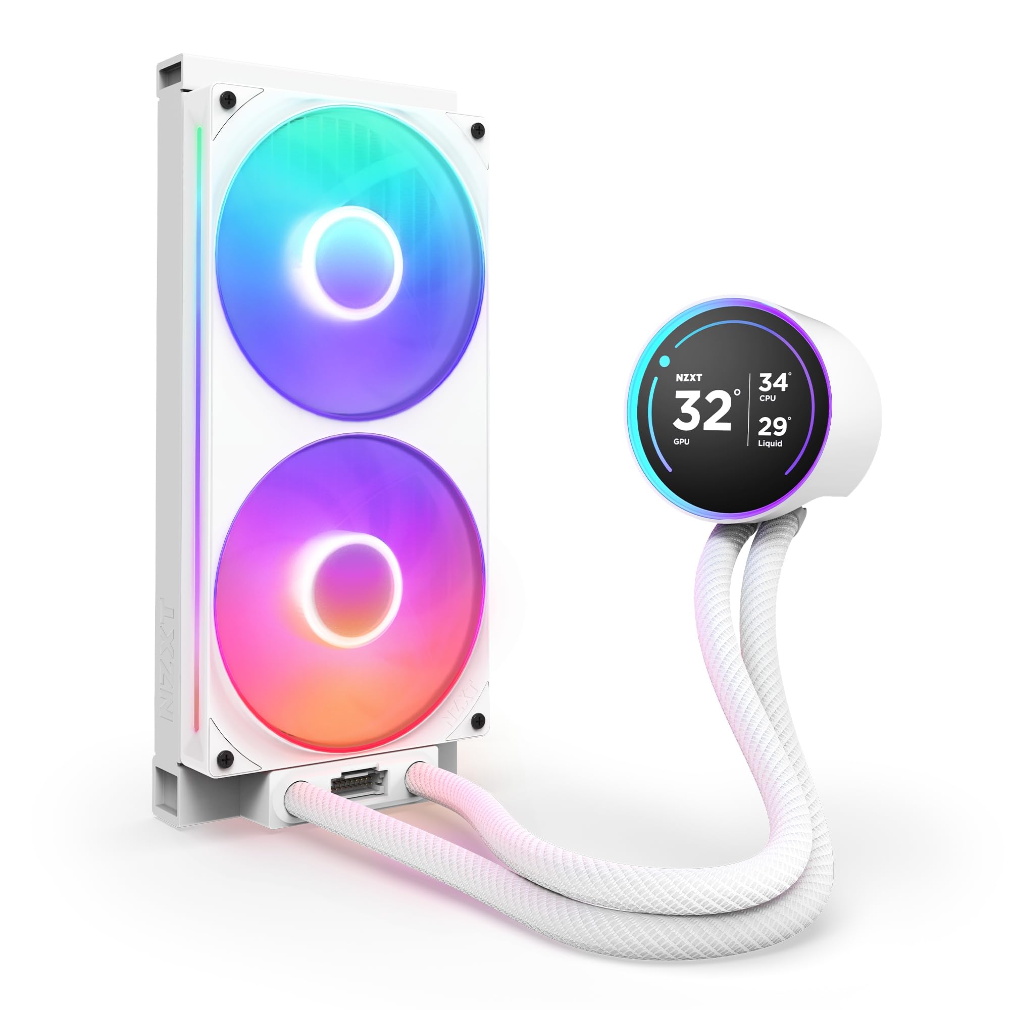 Nzxt Kraken Elite 280 Rgb 2024   Aio Cpu Liquid Cooler   280Mm Radiator   F280 Rgb Core Fan   Customizable 2.72'' Ips Lcd   Nzxt