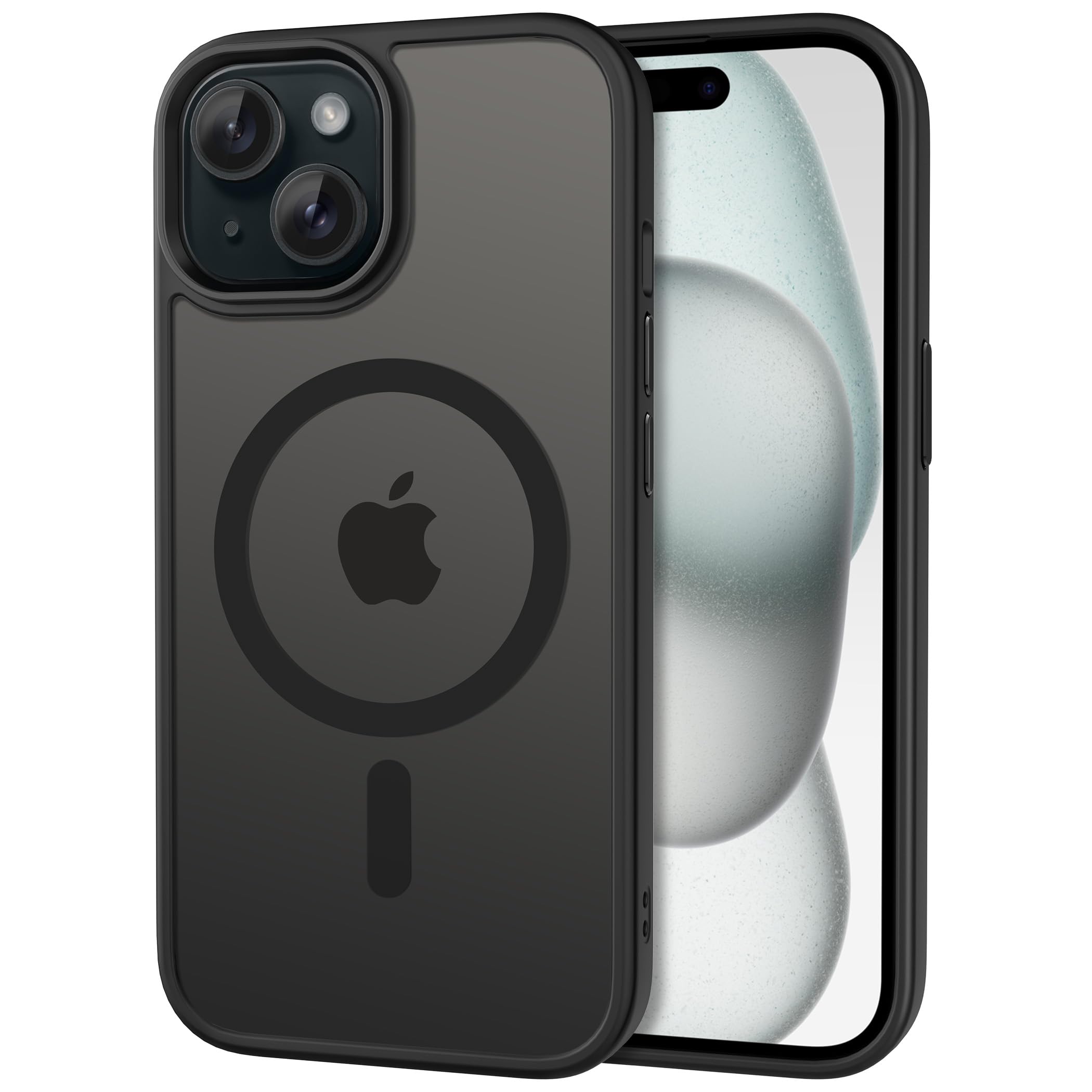 CACOE Magnetic Case for iPhone 15 6.1 inch-Compatible with MagSafe & Magnetic Car Phone Mount,Not Yellowing Anti-Scratch (Matte 