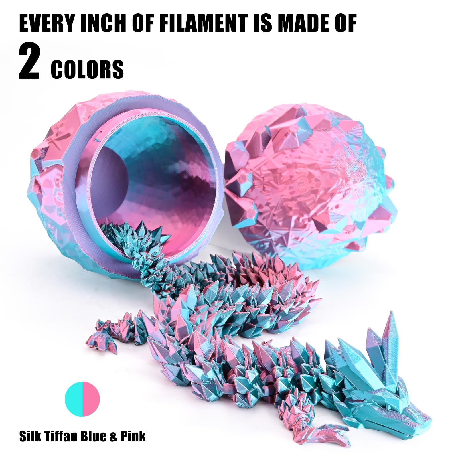Ovv3D Pla Filament 1.75Mm, 3D Printer Filament Silk Pla Dual Color Pla Filament, Sky Blue And Pink Pla Filament, Color Change Ev