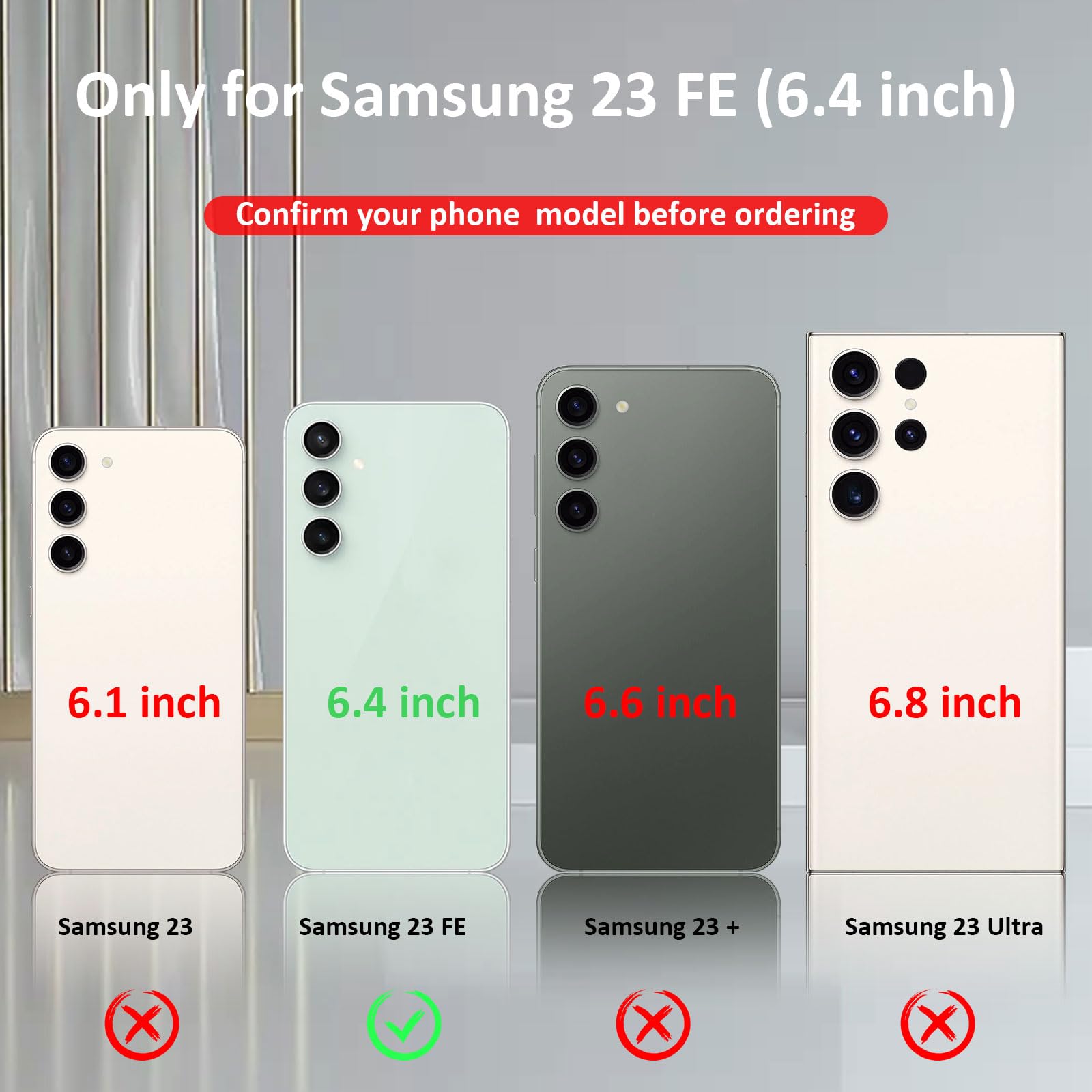 Addit Phone Case For Samsung S23 Fe Case Samsung Galaxy S23 Fe Phone Case, Military Grade, Heavy Duty, With Ring Holder Stand, S