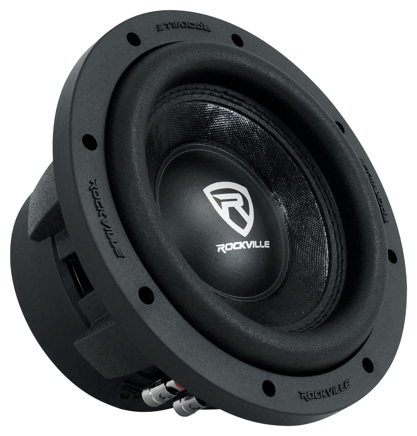 Rockville W8K6D4 V2 8 1400w Peak Car Audio Subwoofer Dual 4-Ohm Sub 350w RMS, black