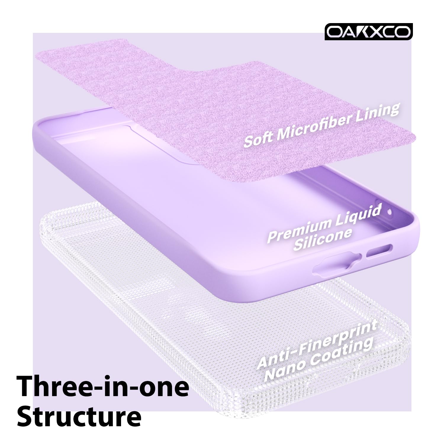 Oakxco For Samsung Galaxy A55 5G Case Liquid Silicone, Soft Rubber Gel Elegant Aesthetic Basic Simple Cover, Slim Tpu Matte Soli