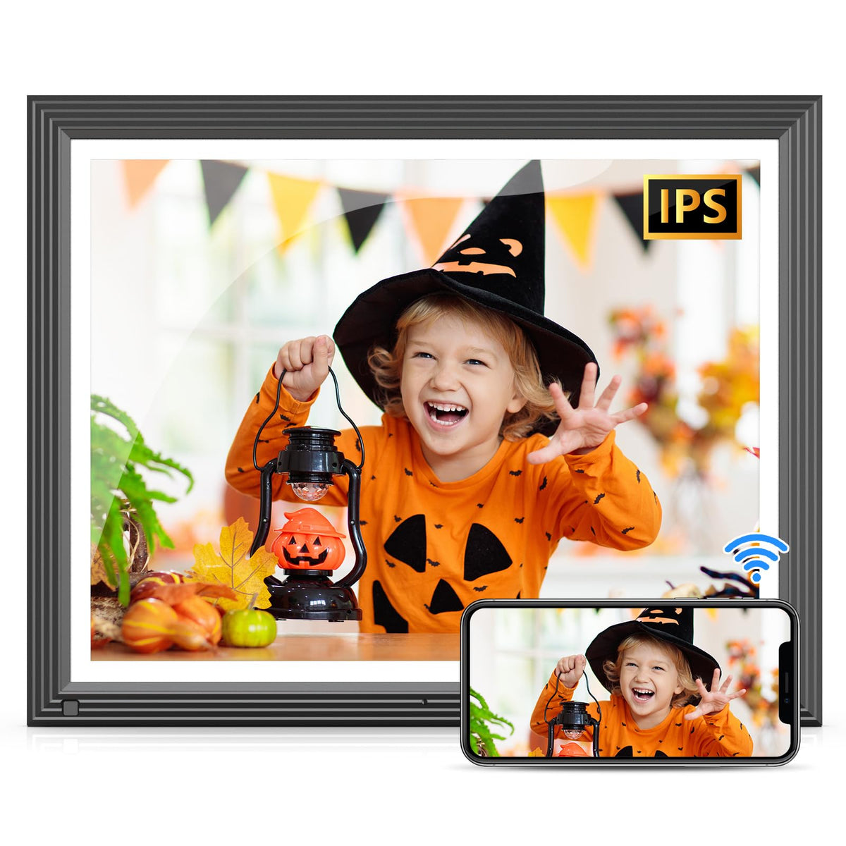 Large Digital Photo Frame Wi Fi Picture Frame   15'' 32Gb Smart Photo Frame With Remote Control (No Touch Screen), Full Function