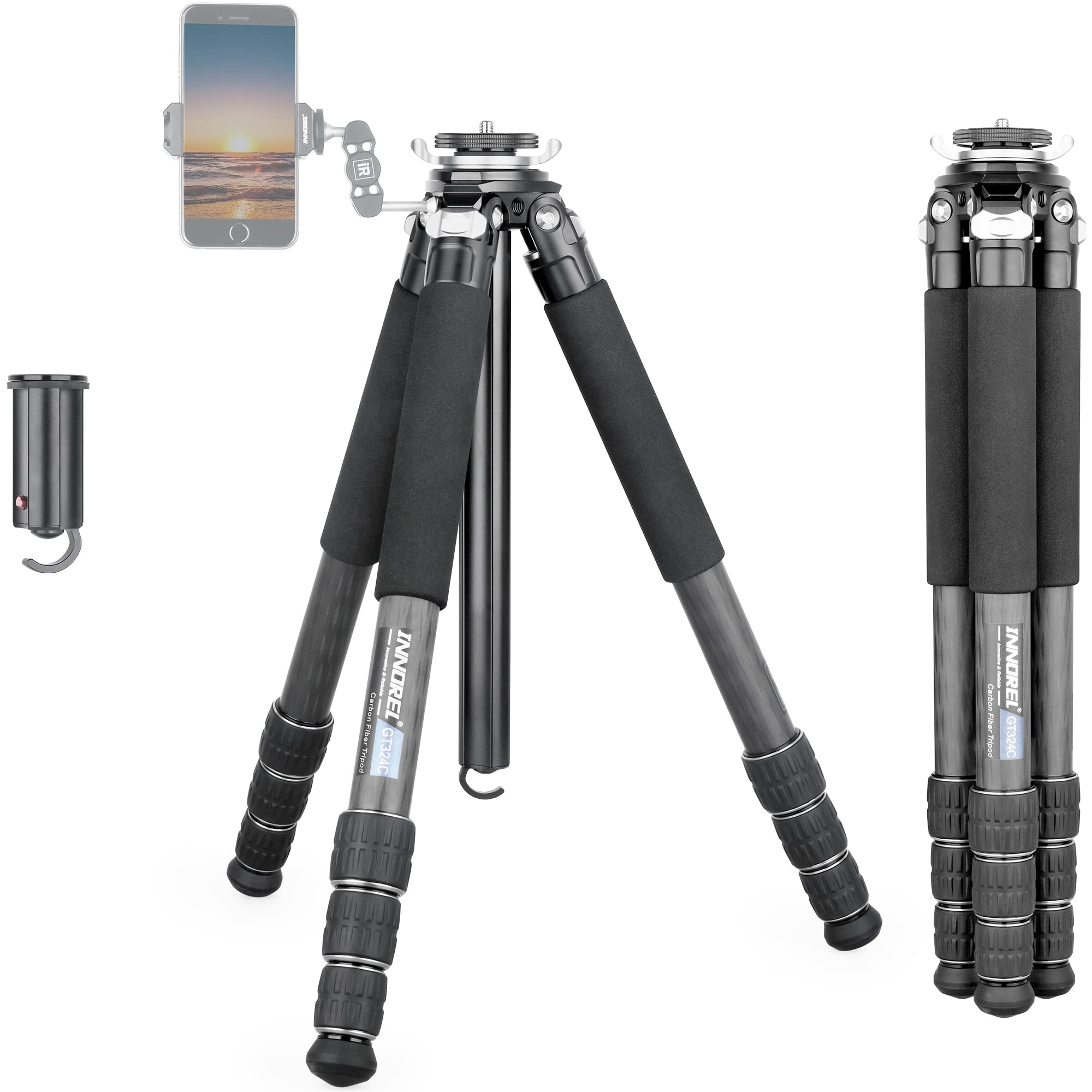 Carbon Fiber Tripod Innorel Gt324C Professional Compact Portable Tripod For Digital Dslr Camera Heavy Duty Camera Stand Support