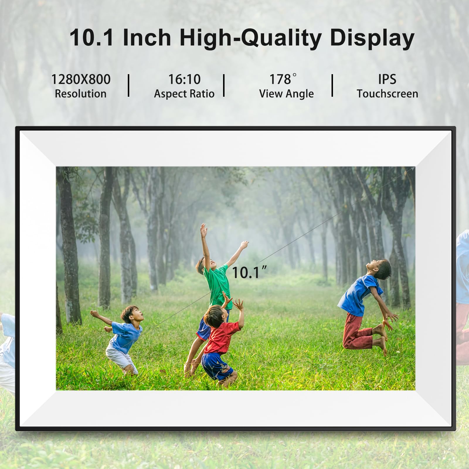 10.1 Inch Wifi Digital Picture Frame,Digital Photo Frame Load Picture And Video From Phone To Electronic Picture Frame, Sd Card,