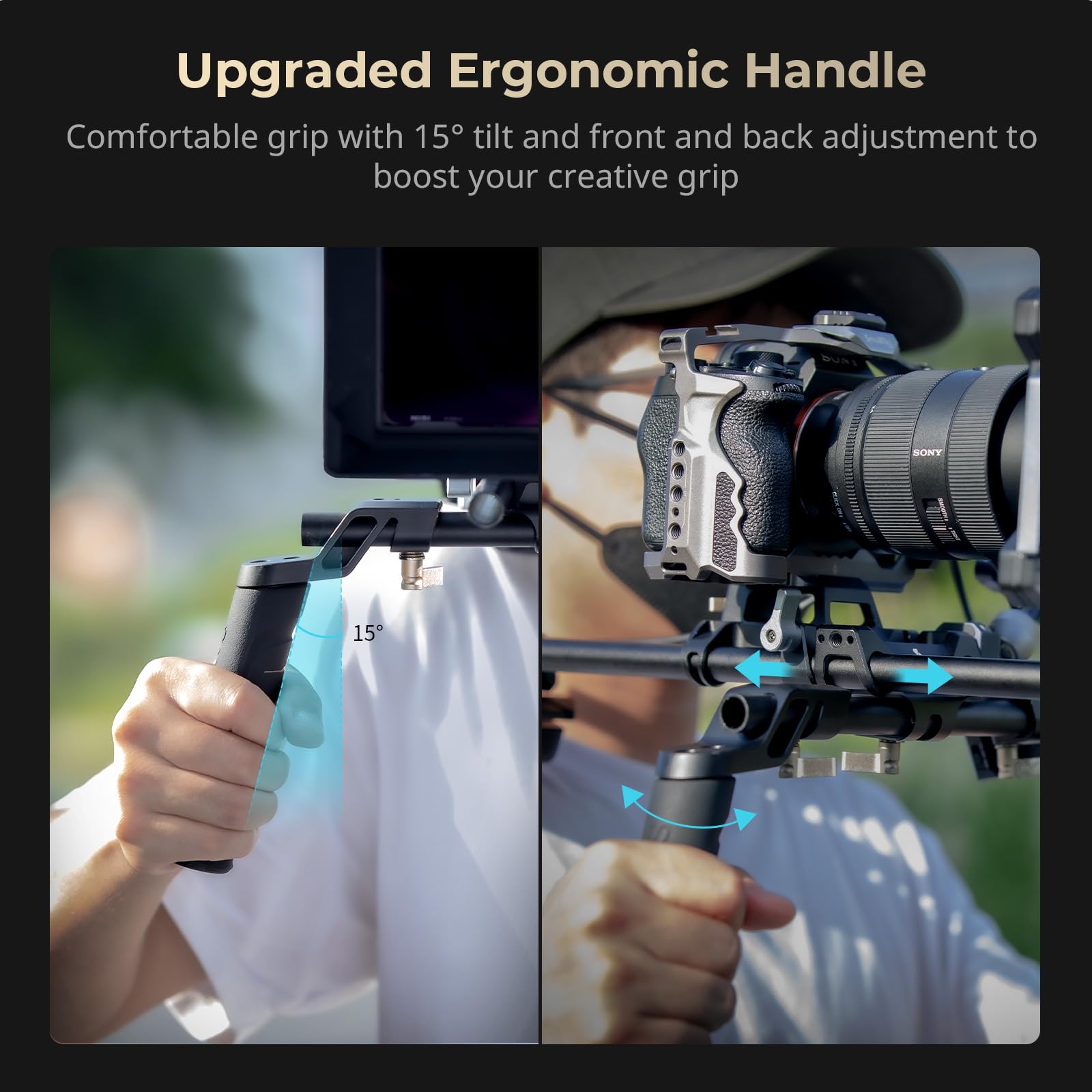 Smallrig Shoulder Rig Kit (Classic Version), Dual Handles 15Mm Rods, Universal Shoulder Mount Video Rig With Quick Release For A